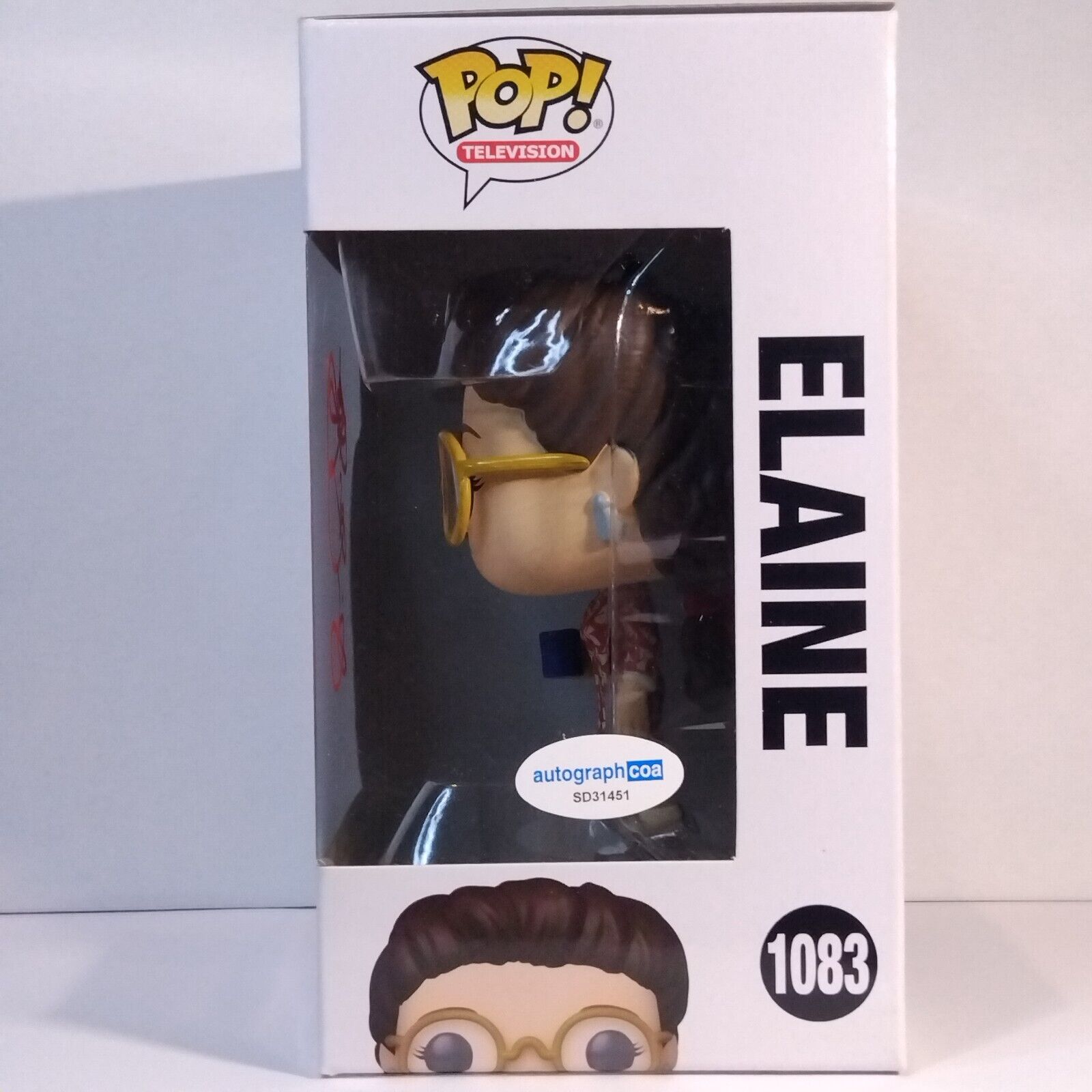 Funko Pop! TV Seinfeld Elaine Julia Louis-Dreyfus COA #1083 WS