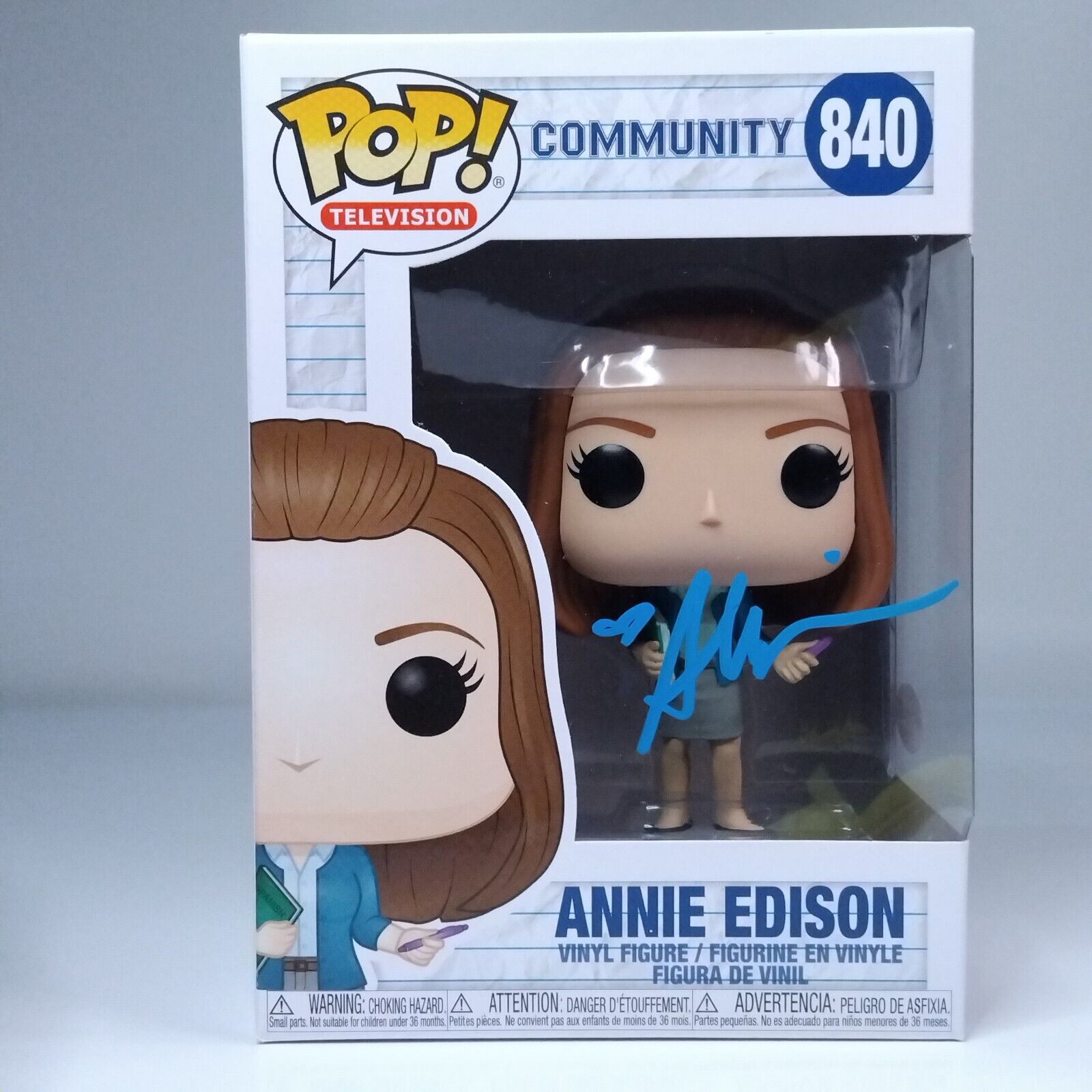 Funko Pop! TV Community Annie Edison Signed Alison Brie COA #840 WS