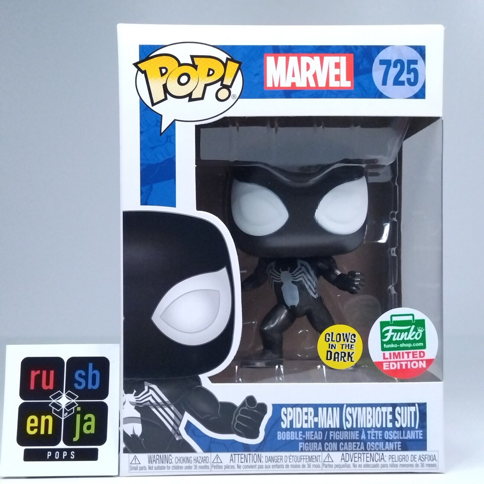 Funko Pop! Marvel Spider-man Symbiote Suit Glows Limited Edition #725