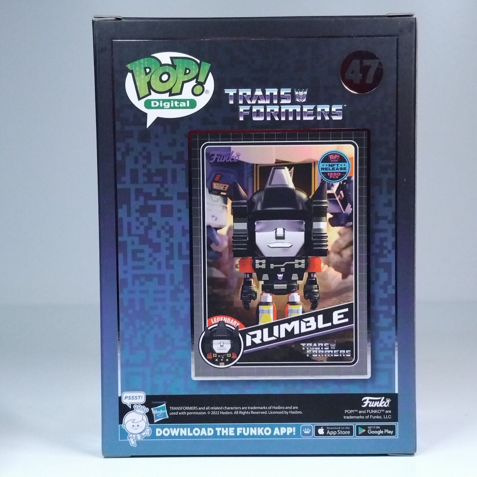 Funko Pop! Digital Retro Toys Transformers Rumble 1,550 Pcs #47