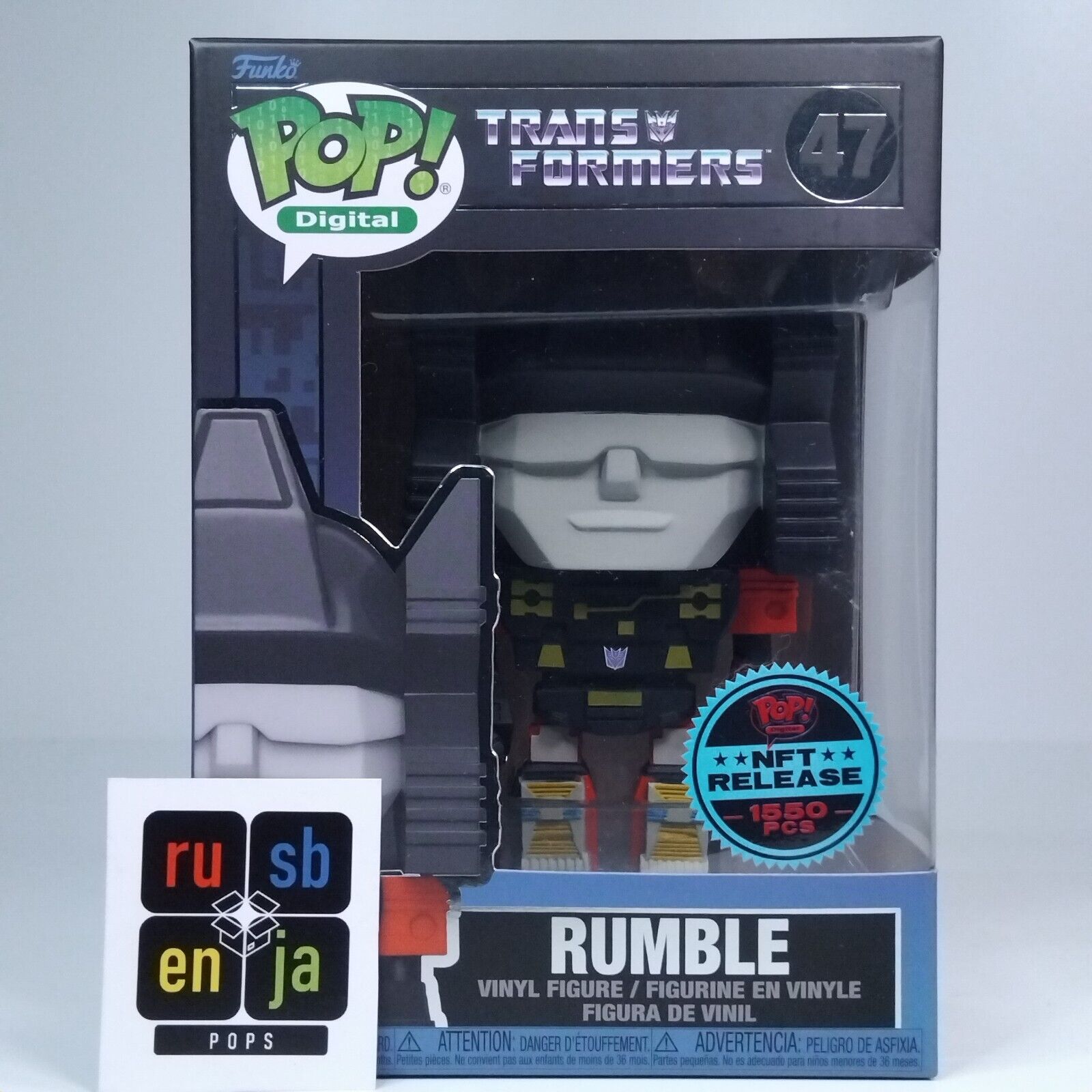 Funko Pop! Digital Retro Toys Transformers Rumble 1,550 Pcs #47