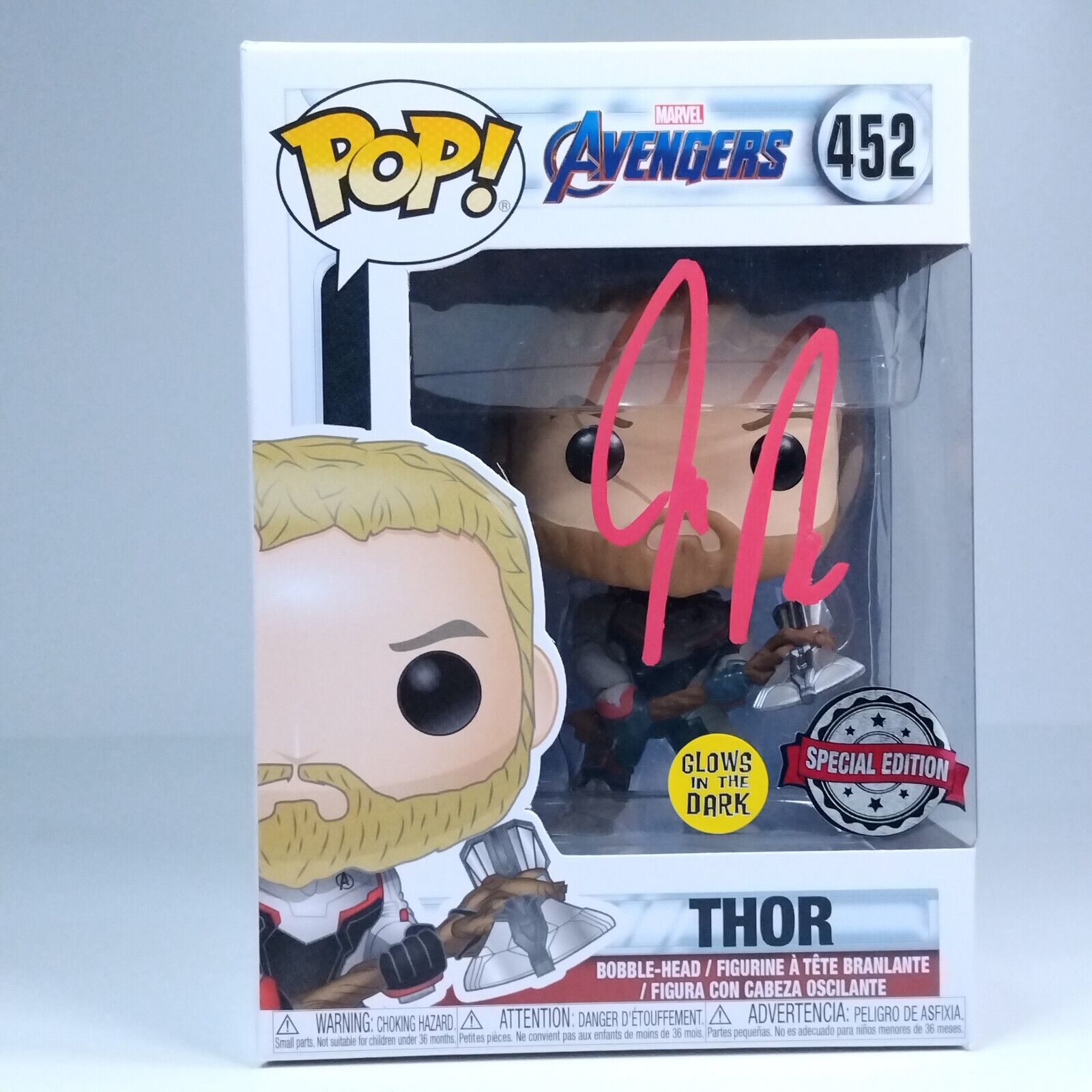 Funko Pop! Marvel Avengers Thor Signed Joe Russo Director COA #452 WS