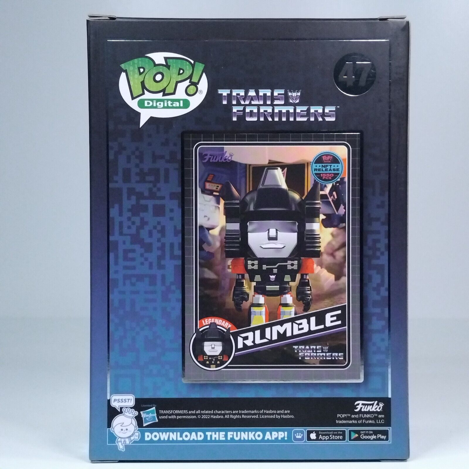 Funko Pop! Digital Retro Toys Transformers Rumble 1,550 Pcs #47