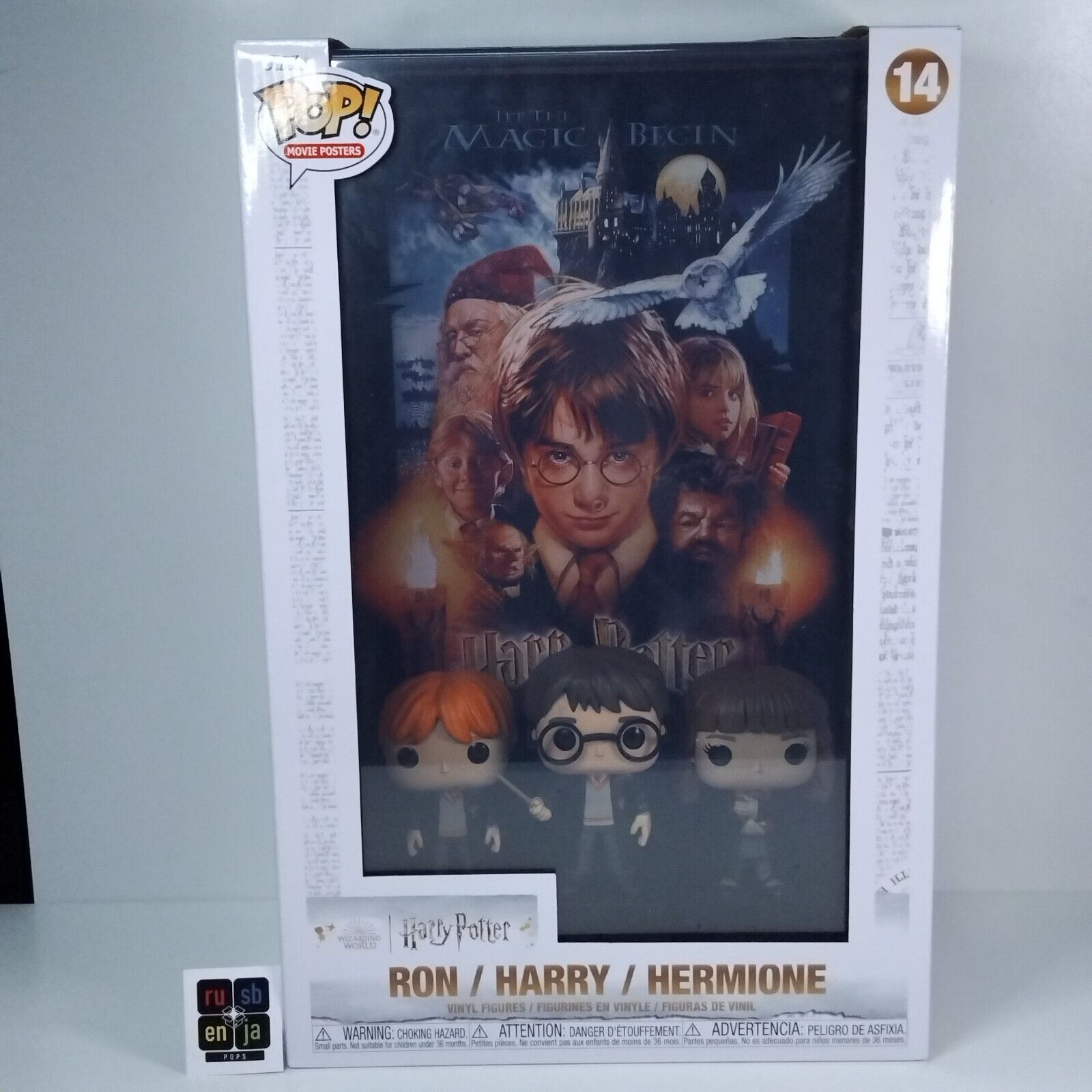 Funko Pop! Harry Potter Movie Posters Ron / Harry / Hermione #14 BOX DAMAGE