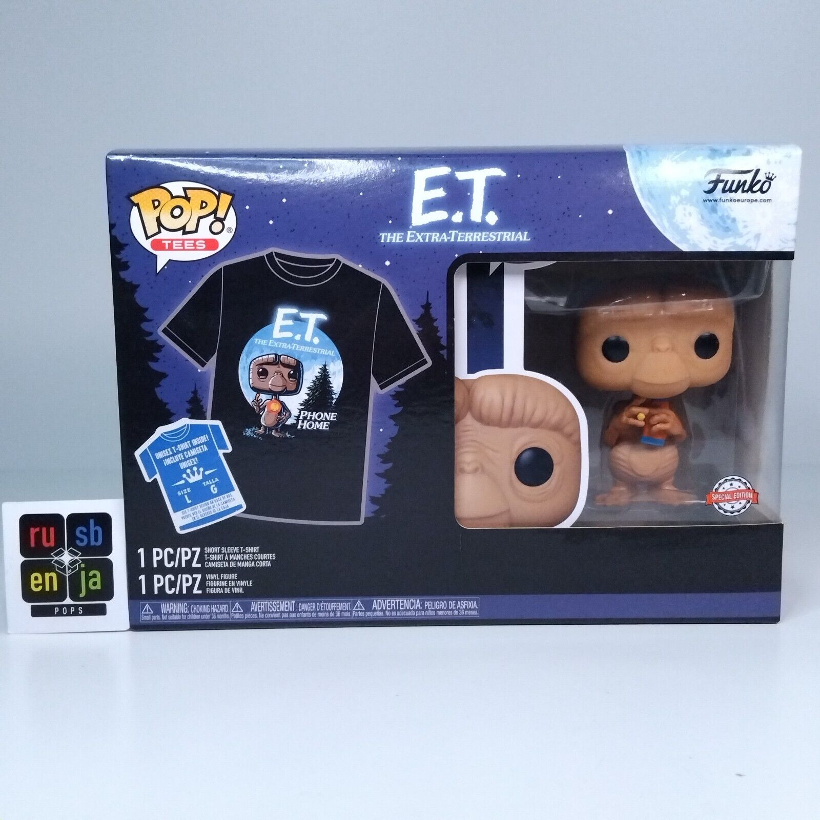 Funko Pop! Tees Movies E.T. ET Special Edition SEALED L T-Shirt #1266