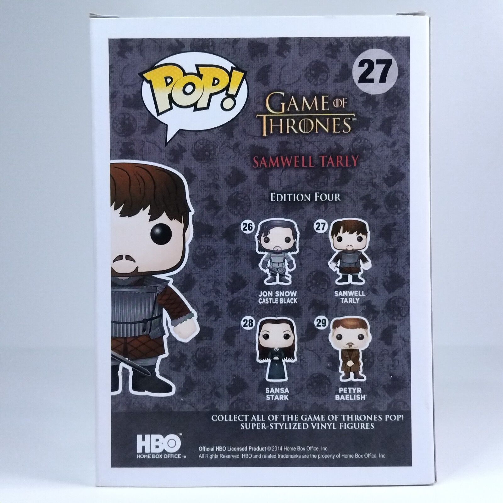 Funko Pop! Game Thrones Samwell Tarly Signed John Bradley COA #27 BOX DAMAGE WS