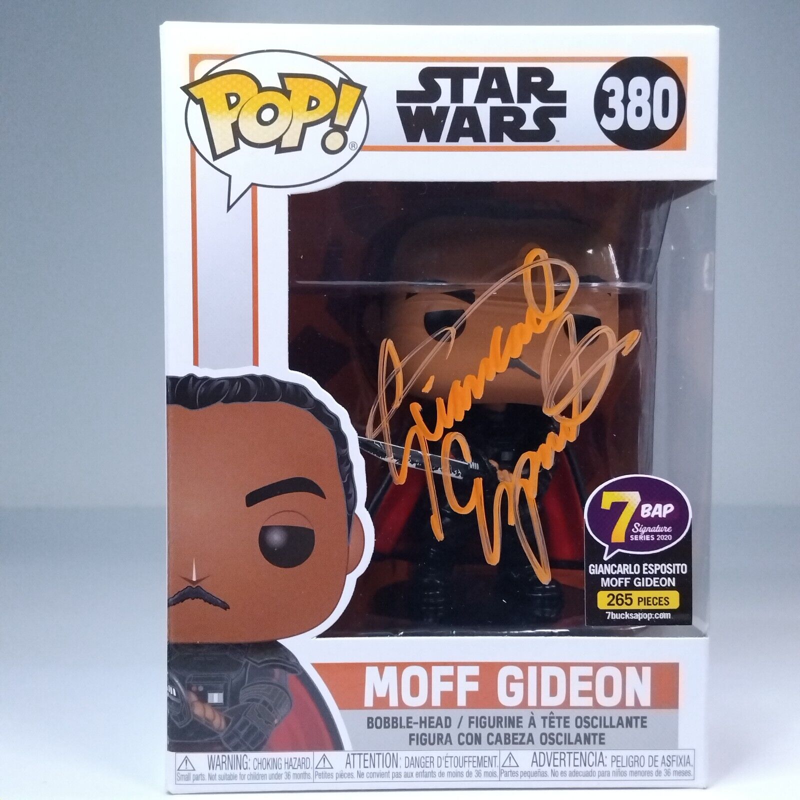 Funko Pop! Star Wars Mandalorian Moff Gideon Signed Giancarlo Esposito 7BAP #380