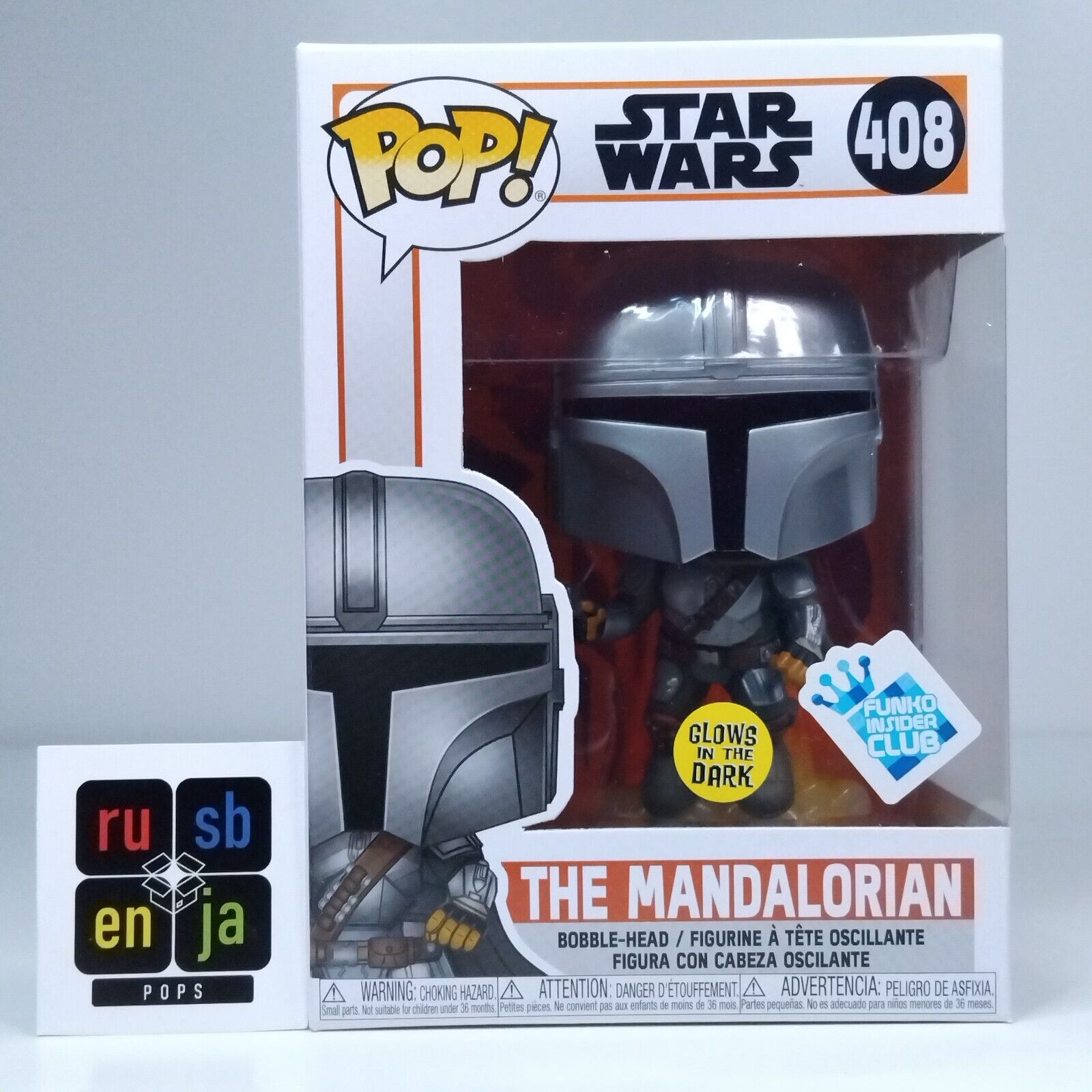 Funko Pop! Star Wars The Mandalorian Glows Funko Insider Club Exclusive #408