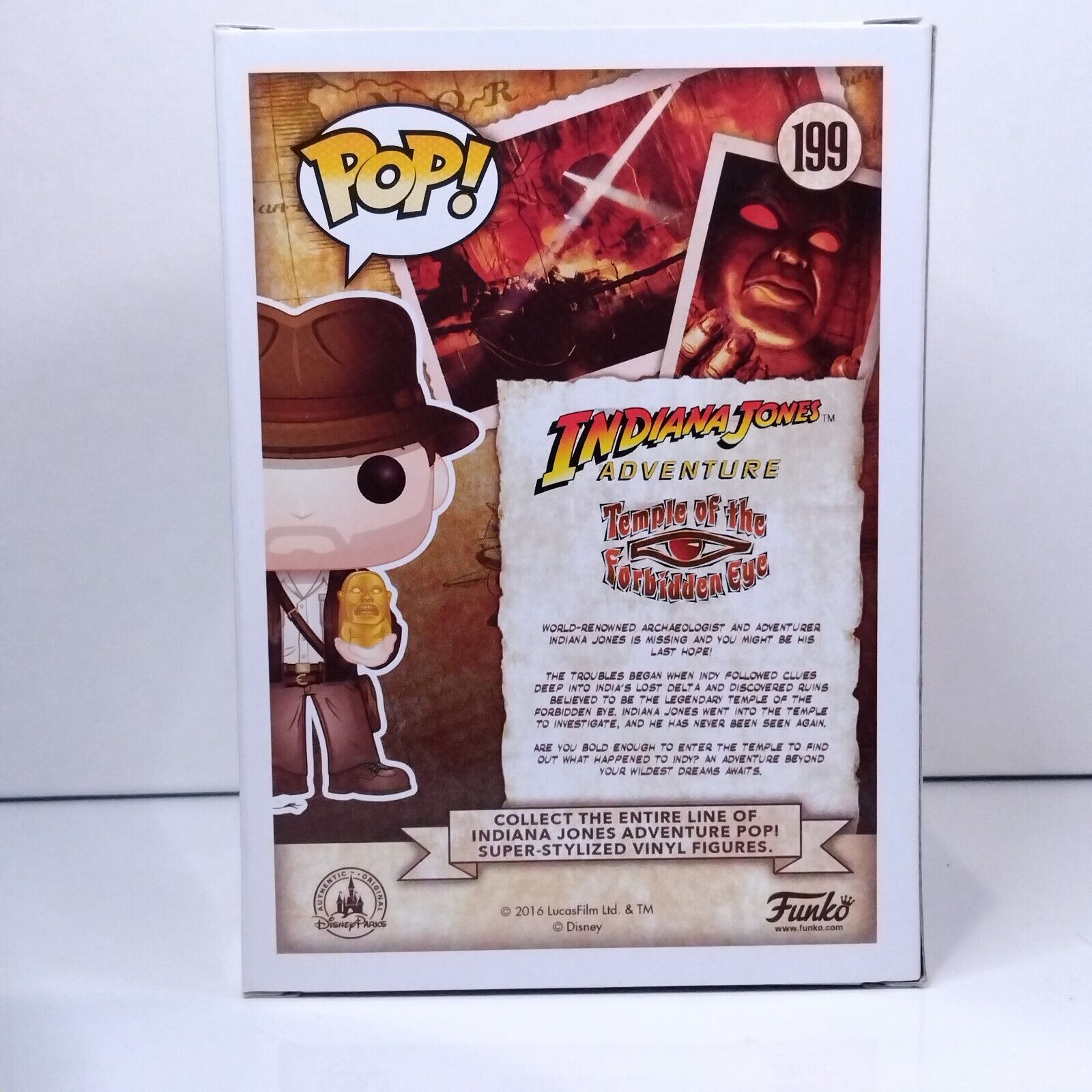 Funko Pop! Movies Indiana Jones with Golden Idol SDCC Limited Edition #199