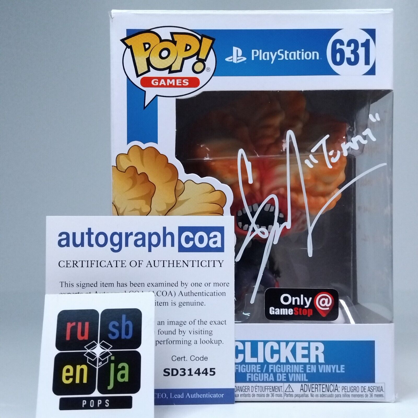 Funko Pop! Games The Last of Us Clicker Signed Gabriel Luna COA #631