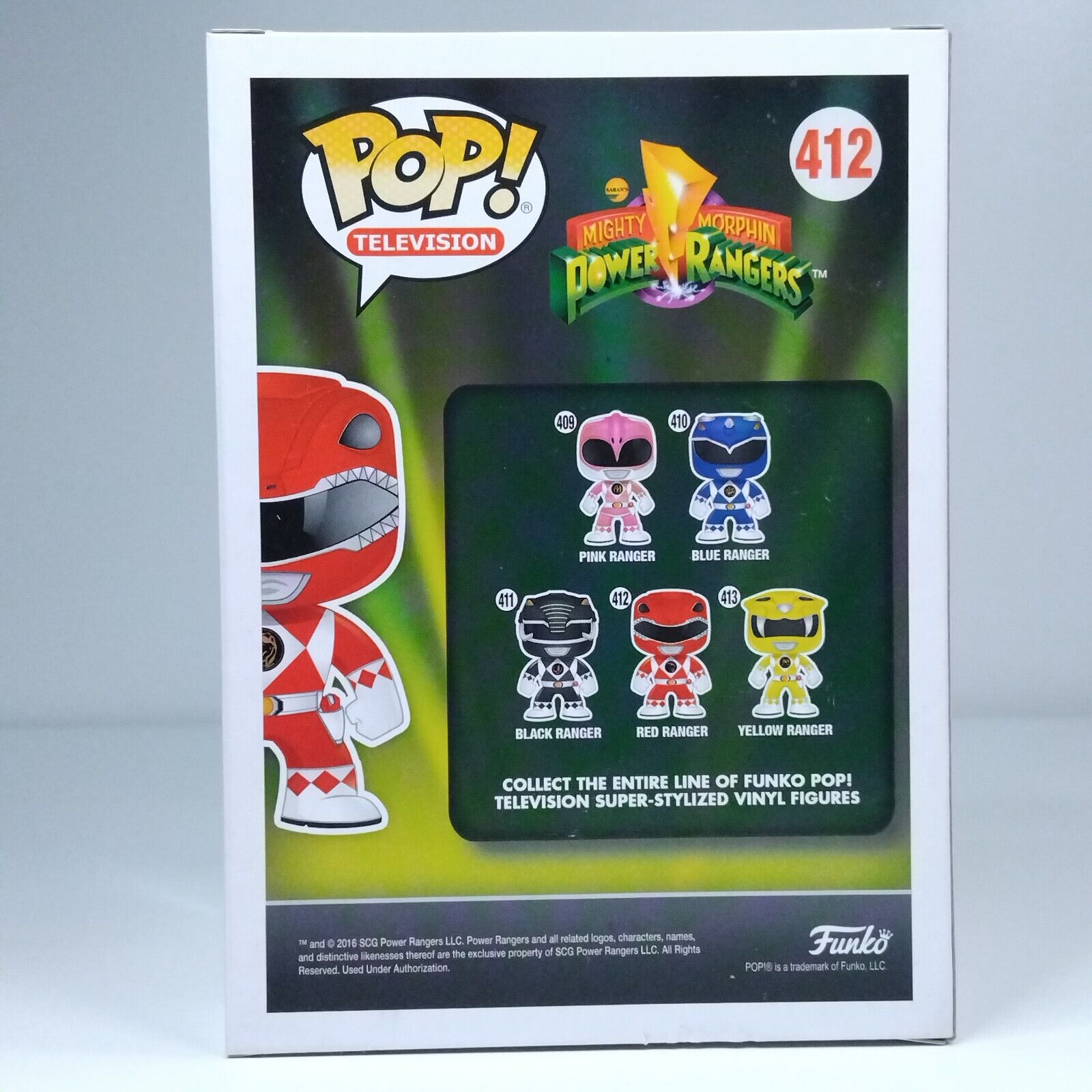 Funko Pop! TV Power Rangers Red Ranger Signed Austin St. John 7BAP COA #412