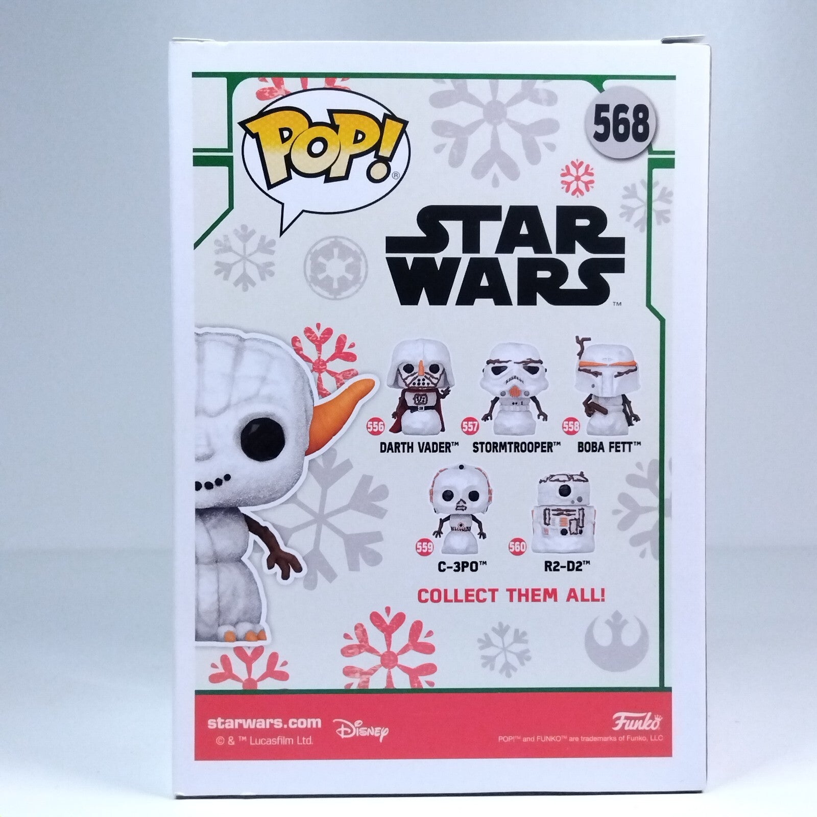 Funko Pop! Star Wars Holiday Snowman Yoda Glitter Exclusive #568