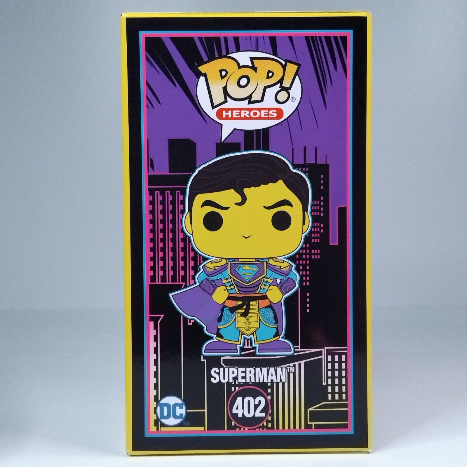 Funko Pop! DC Heroes Imperial Palace Superman Blacklight Future City #402