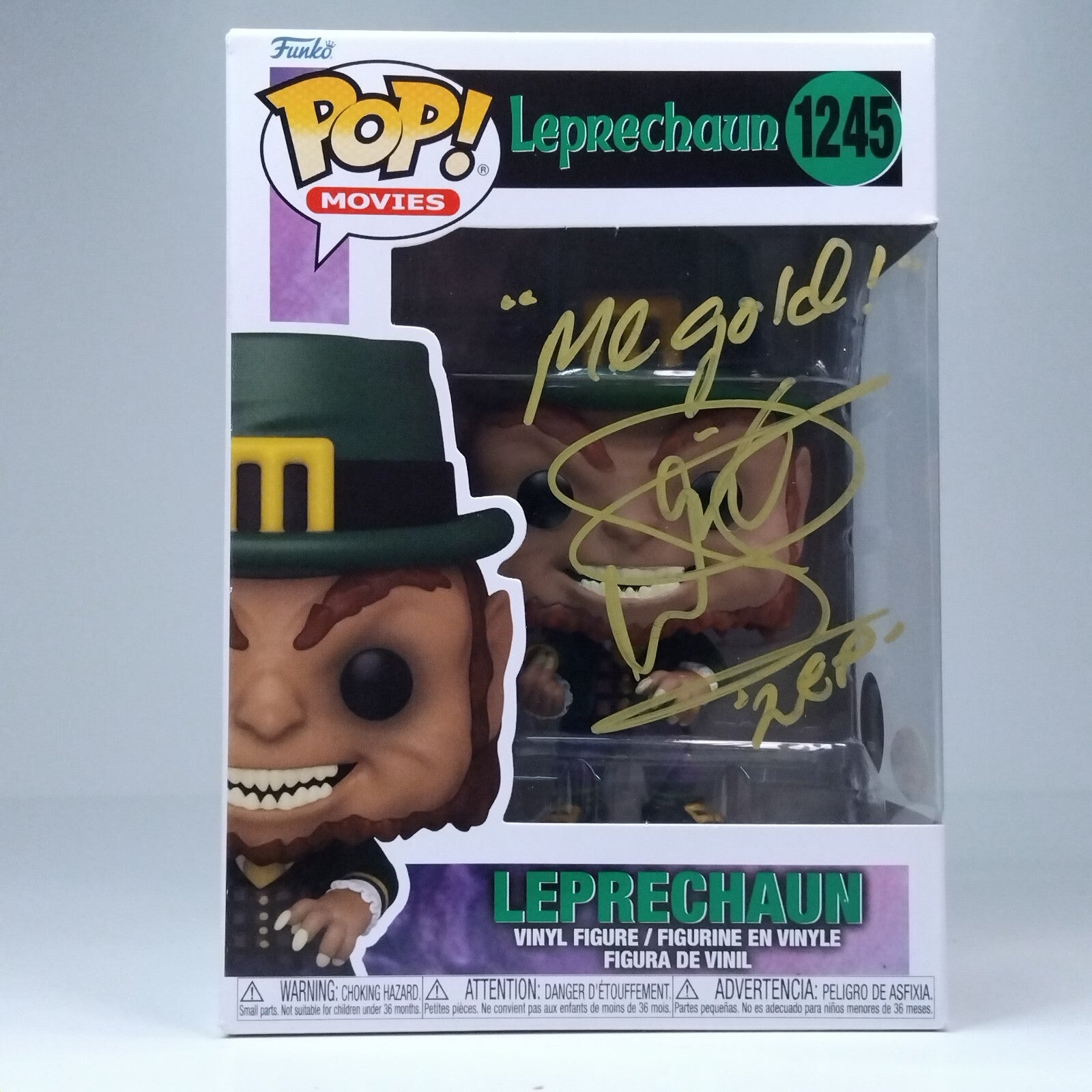 Funko Pop! Movies Leprechaun Signed Warwick Davis COA #1245