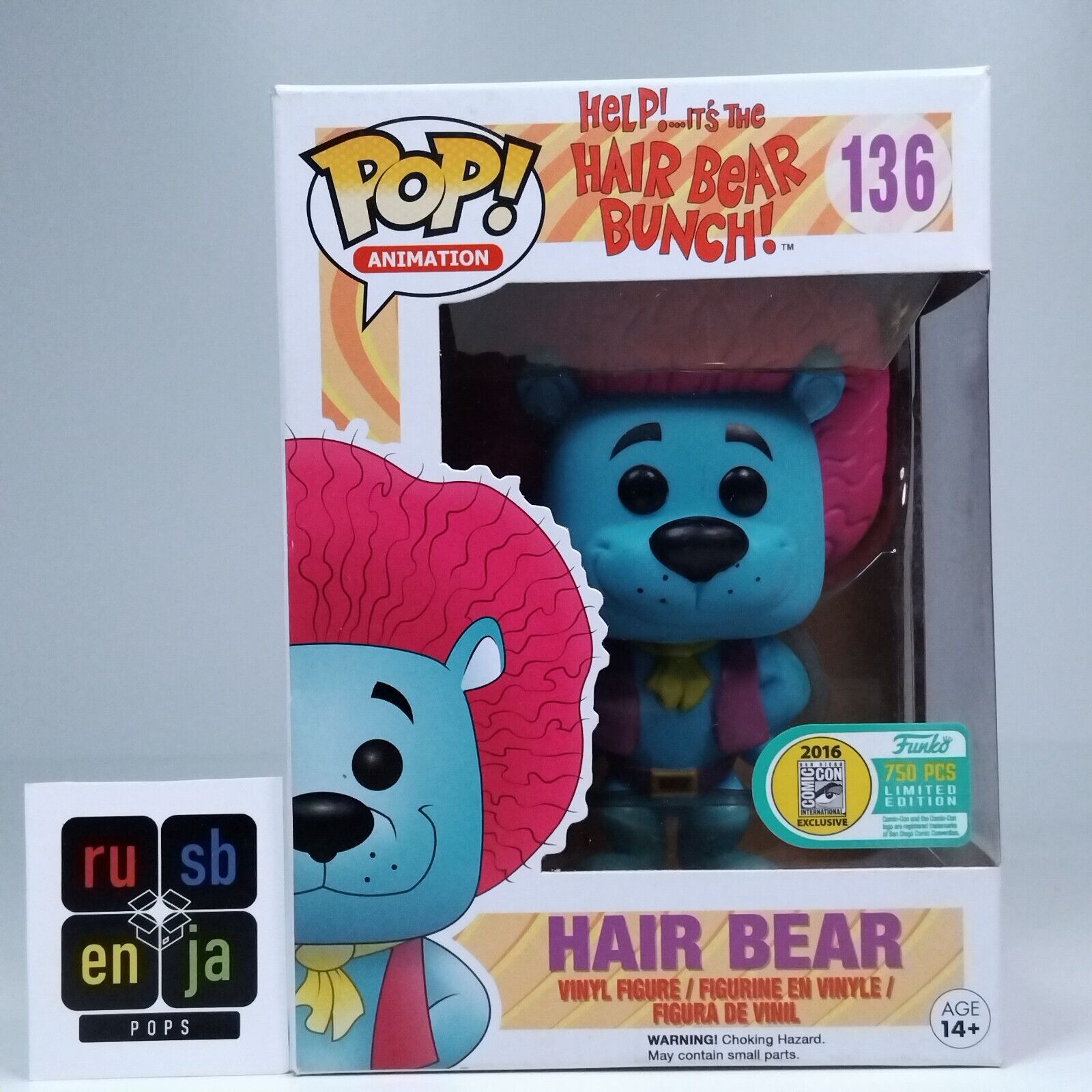 Funko Pop! Animation Hair Bear Bunch - Hair Bear 750 Pcs SDCC #136