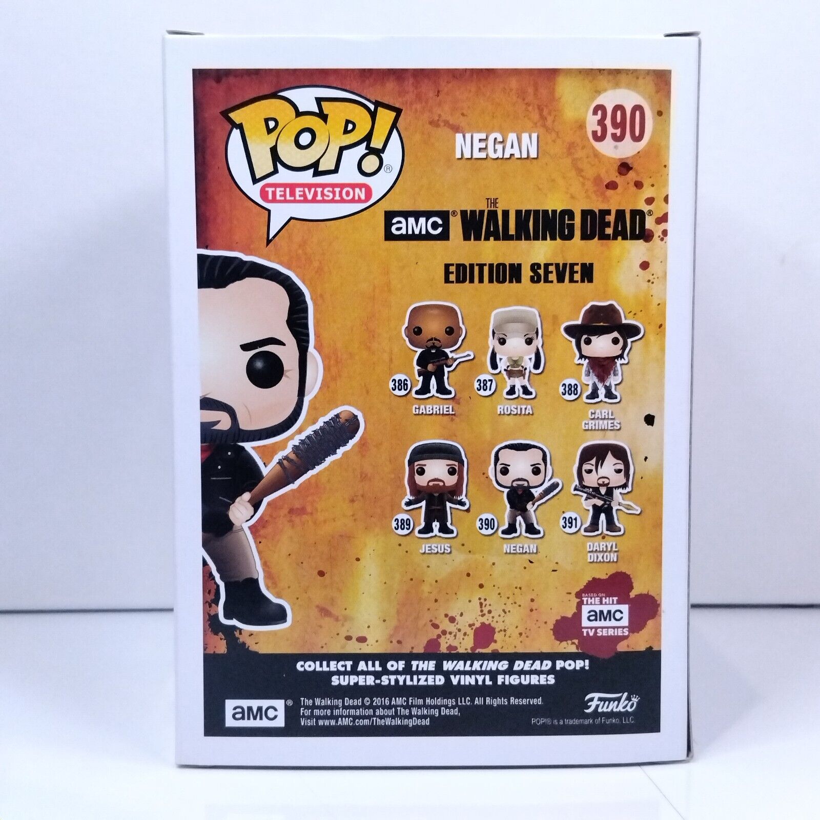 Funko Pop! TV The Walking Dead Negan Signed Jeffrey Dean Morgan COA #390 WS