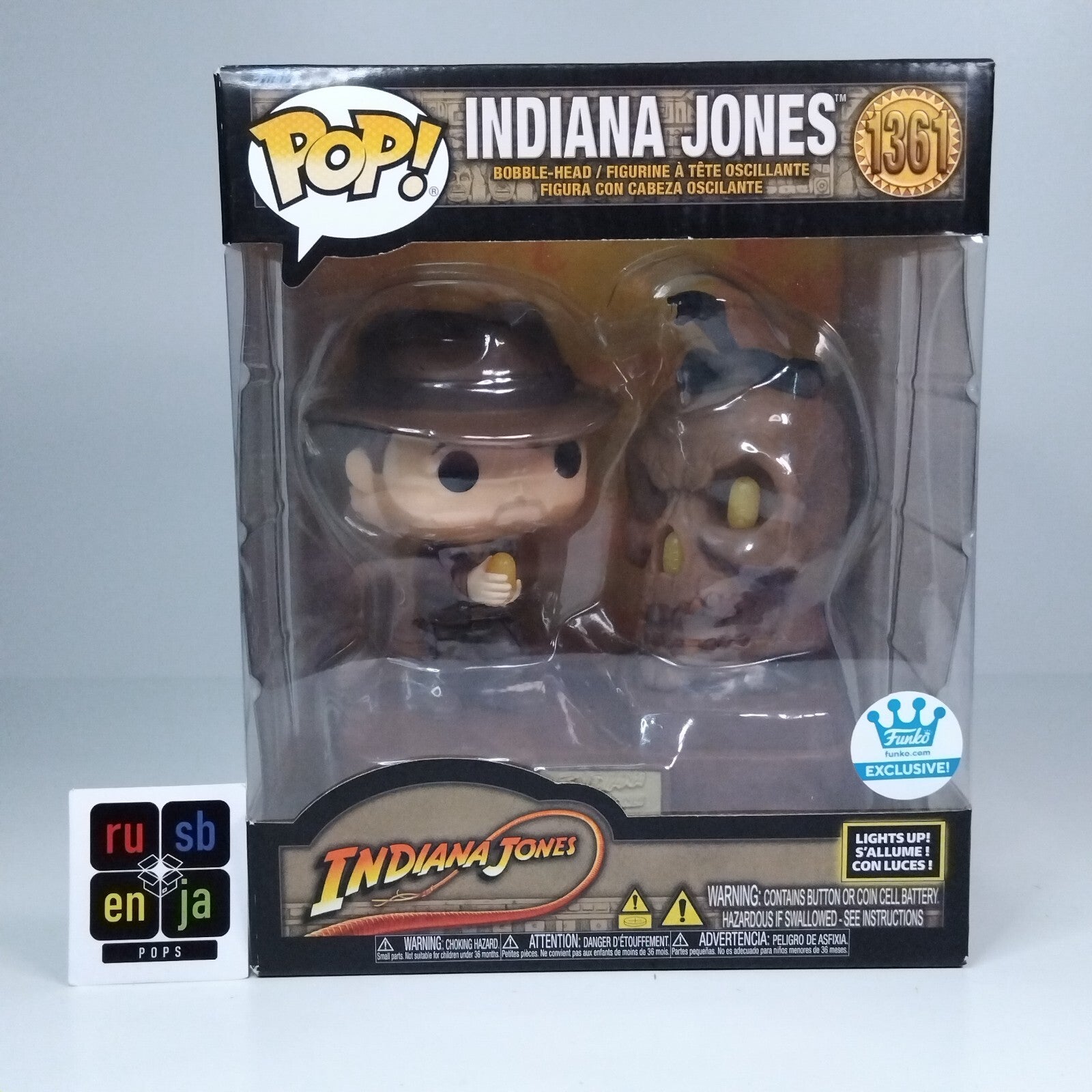 Funko Pop! Movies Indiana Jones 6" Inch Lights & Sounds Exclusive #1361