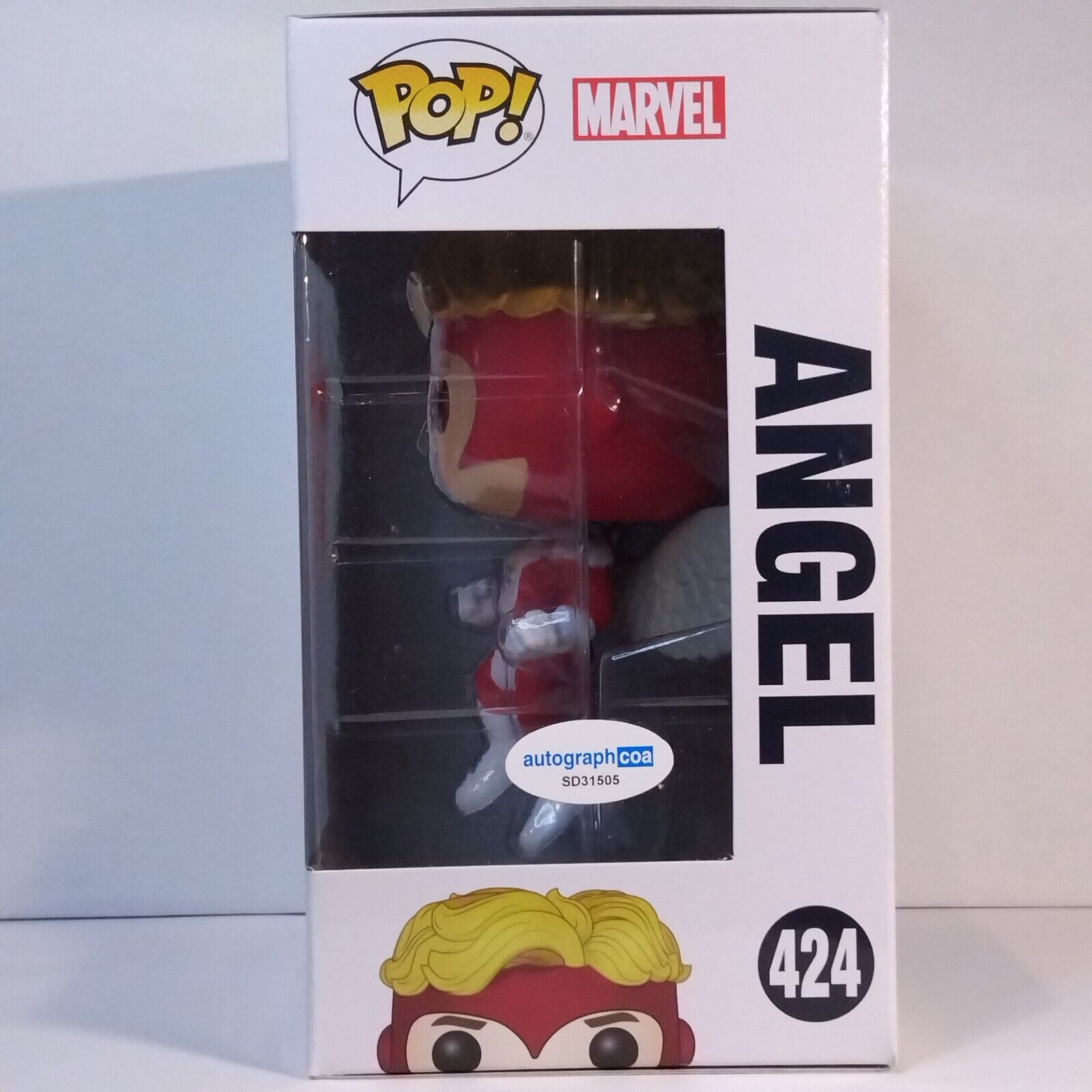 Funko Pop! Marvel X-Men Angel Signed Ben Hardy COA #424 WS