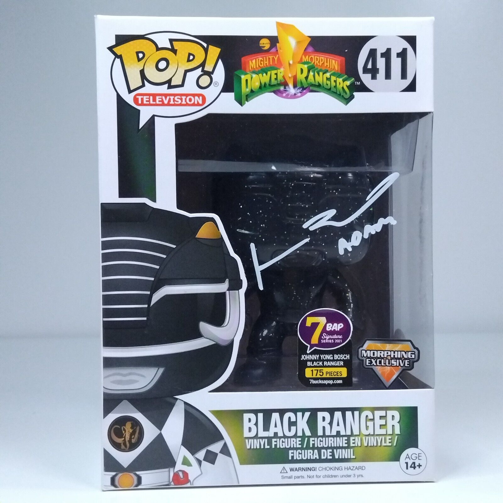 Funko Pop! TV Power Rangers Black Ranger Signed Johnny Yong Bosch 7BAP COA #411