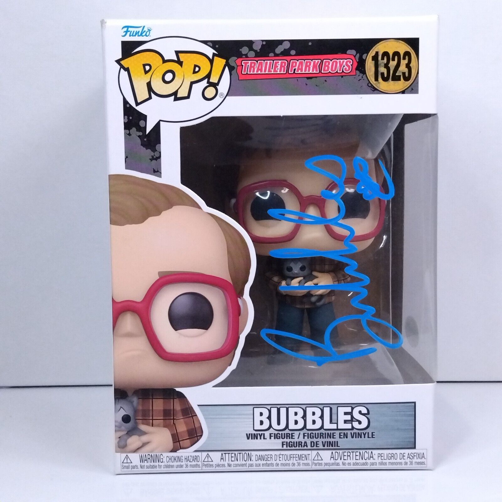 Funko Pop! TV Trailer Park Boys Bubbles Signed Mike Smith COA #1323 WS