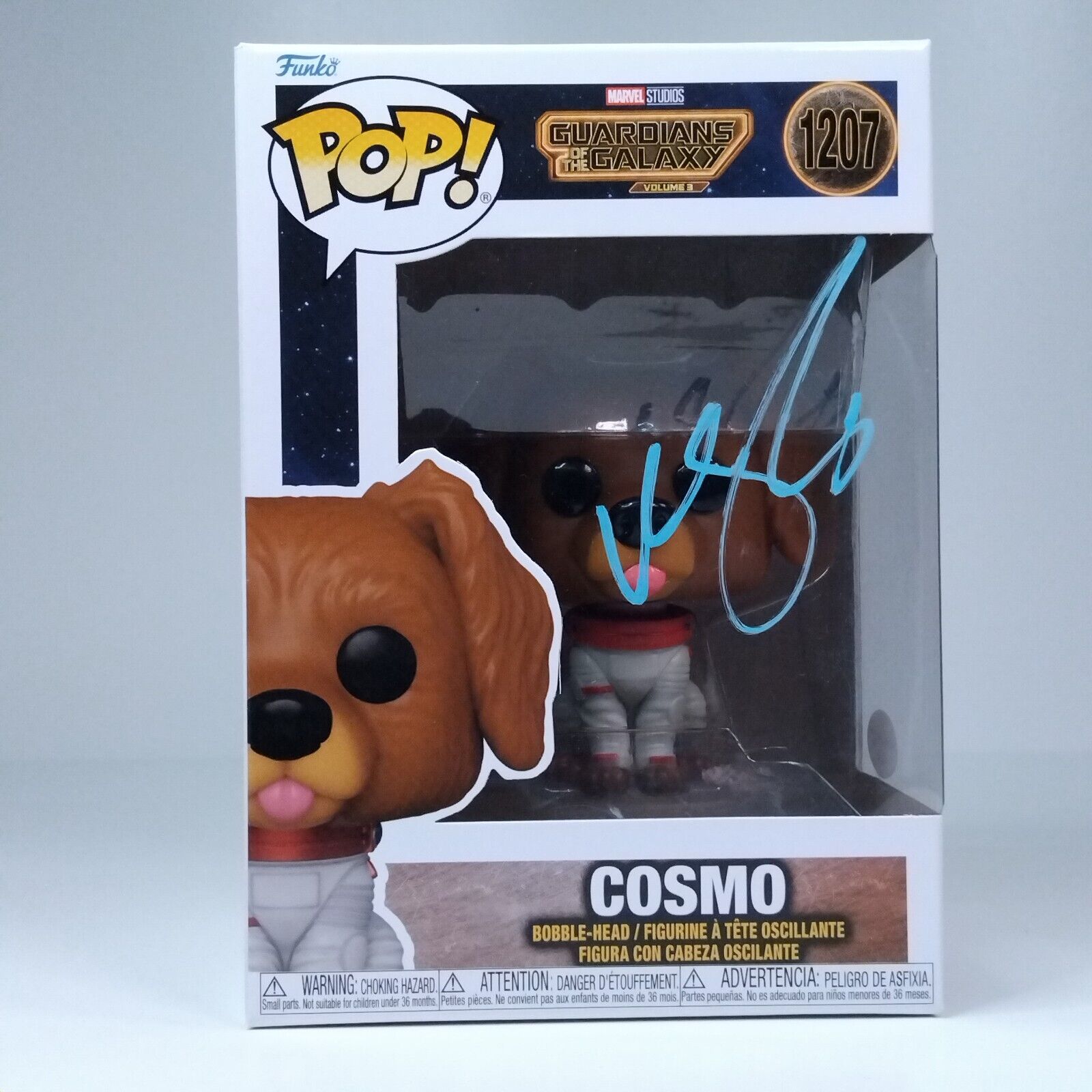 Funko Pop! Marvel Guardians Galaxy Cosmo Signed Maria Bakalova COA #1207 WS