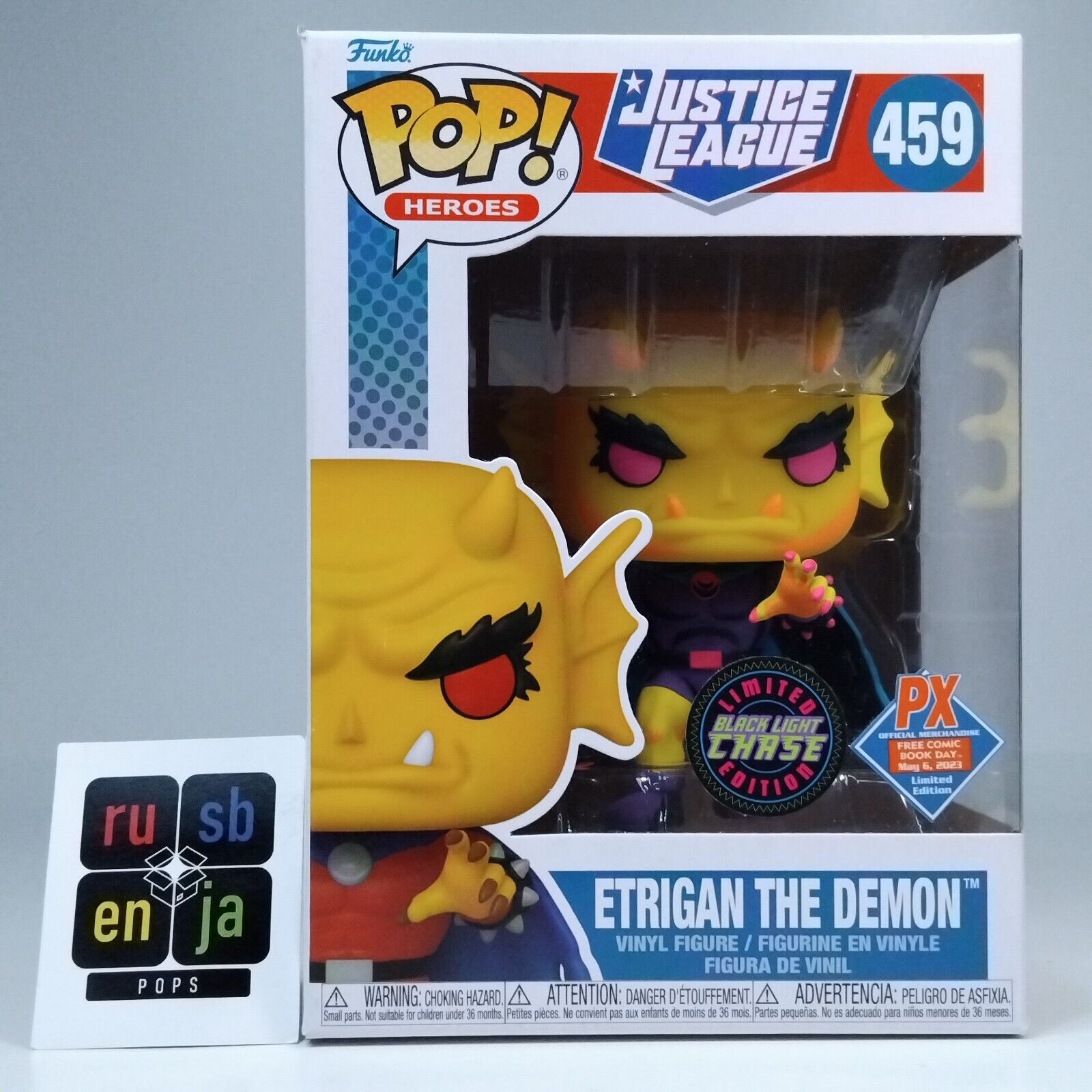 Funko Pop! DC Heroes Etrigan the Demon Blacklight Chase Edition #459