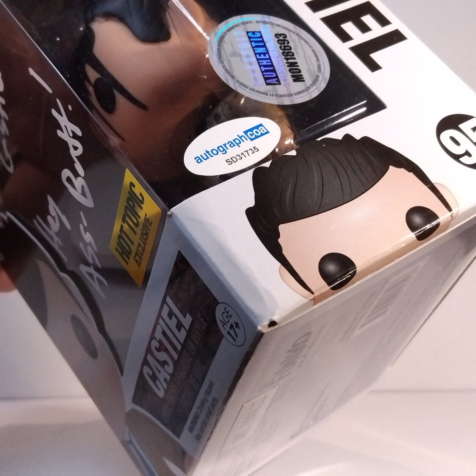 Funko Pop! TV Supernatural Castiel Signed Misha Collins COA #95