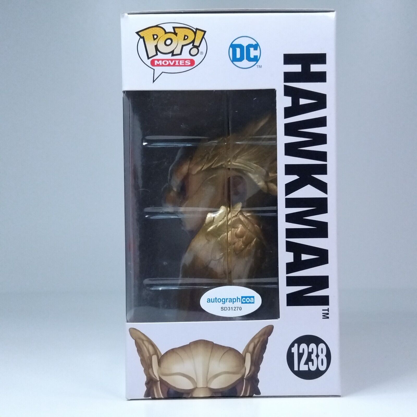 Funko Pop! DC Heroes Black Adam Hawkman Signed Aldis Hodge COA #1238 WS