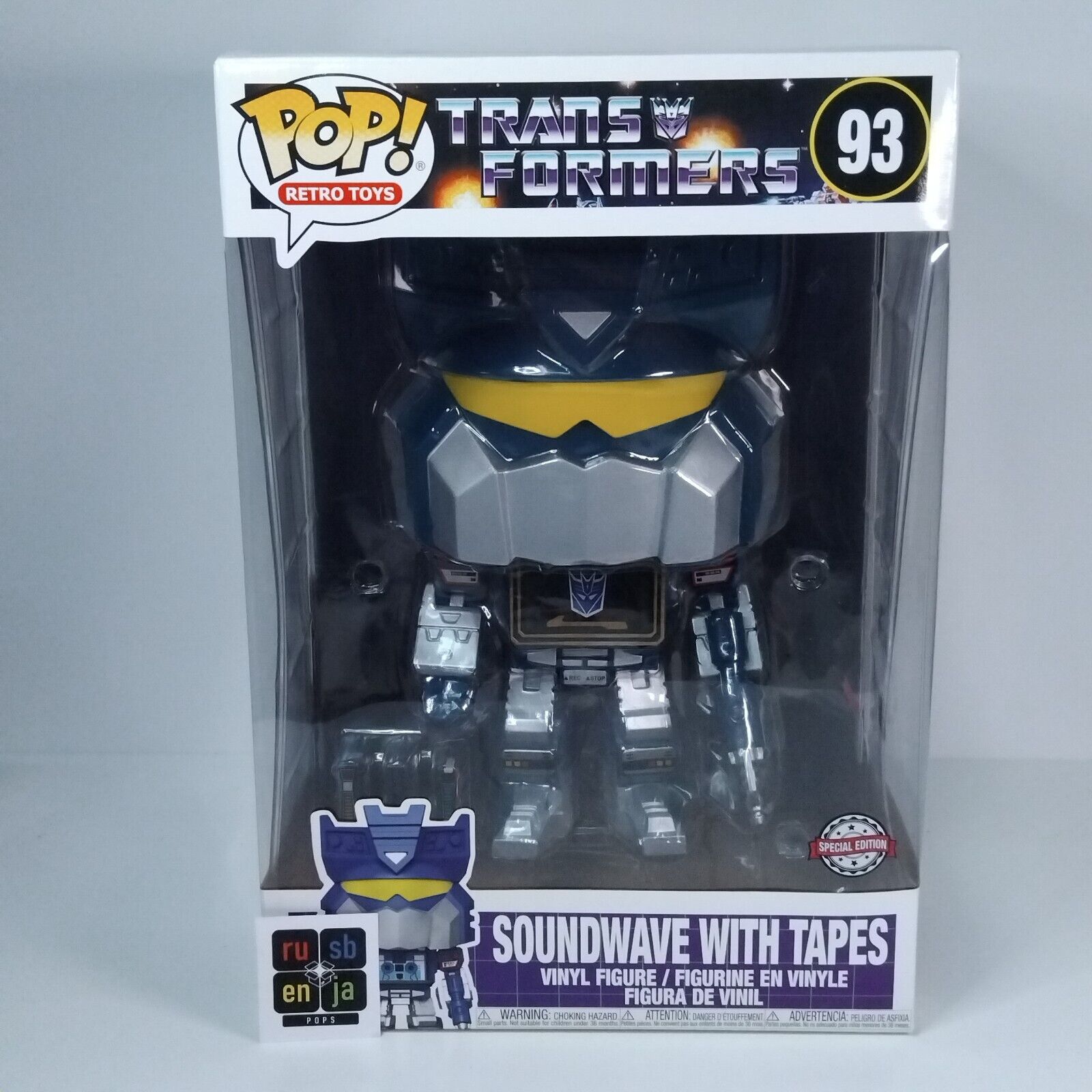 Funko Pop! Retro Toys Transformers Soundwave with Tapes 10" Inch #93