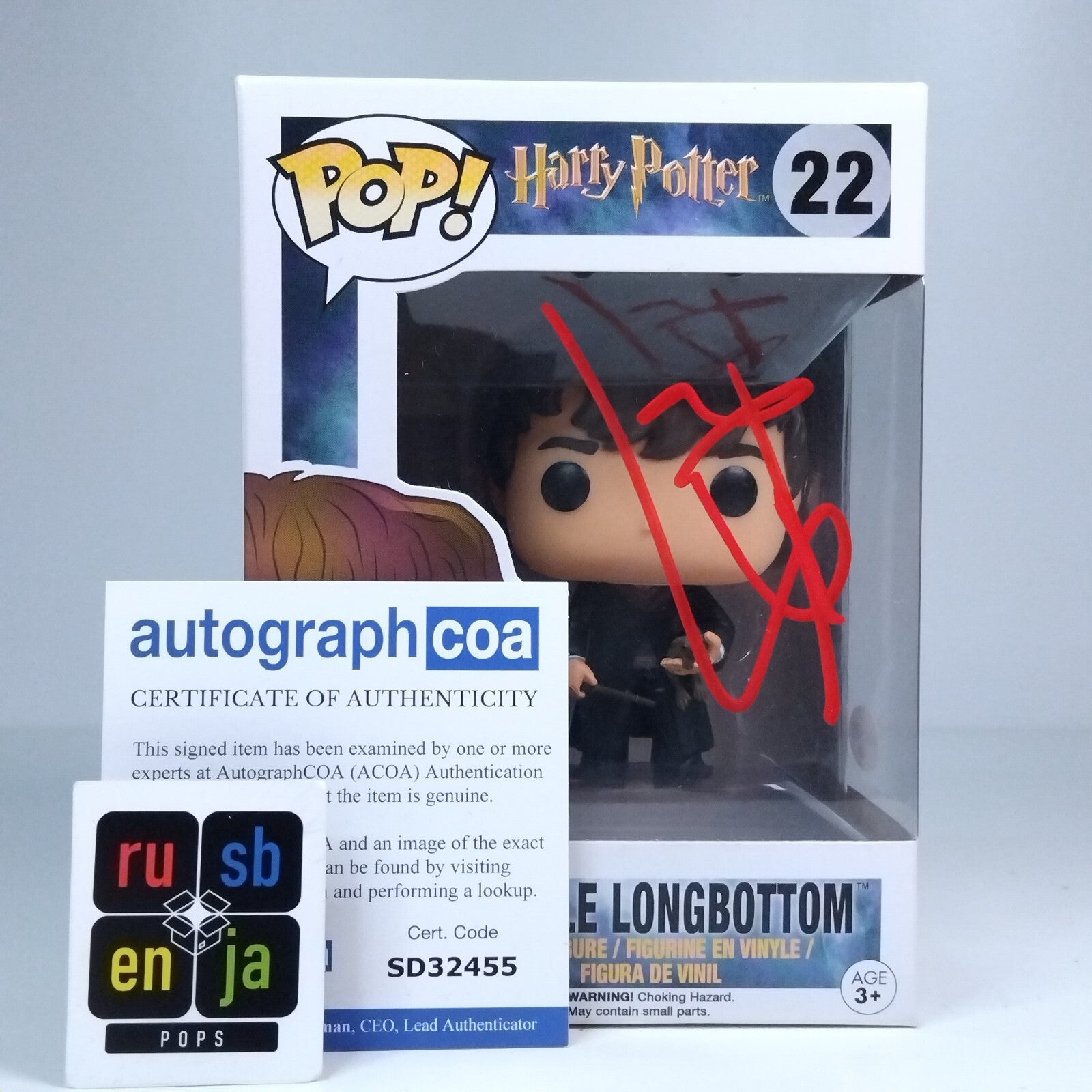 Funko Pop! Harry Potter Neville Longbottom Signed Matthew Lewis COA #22 WS