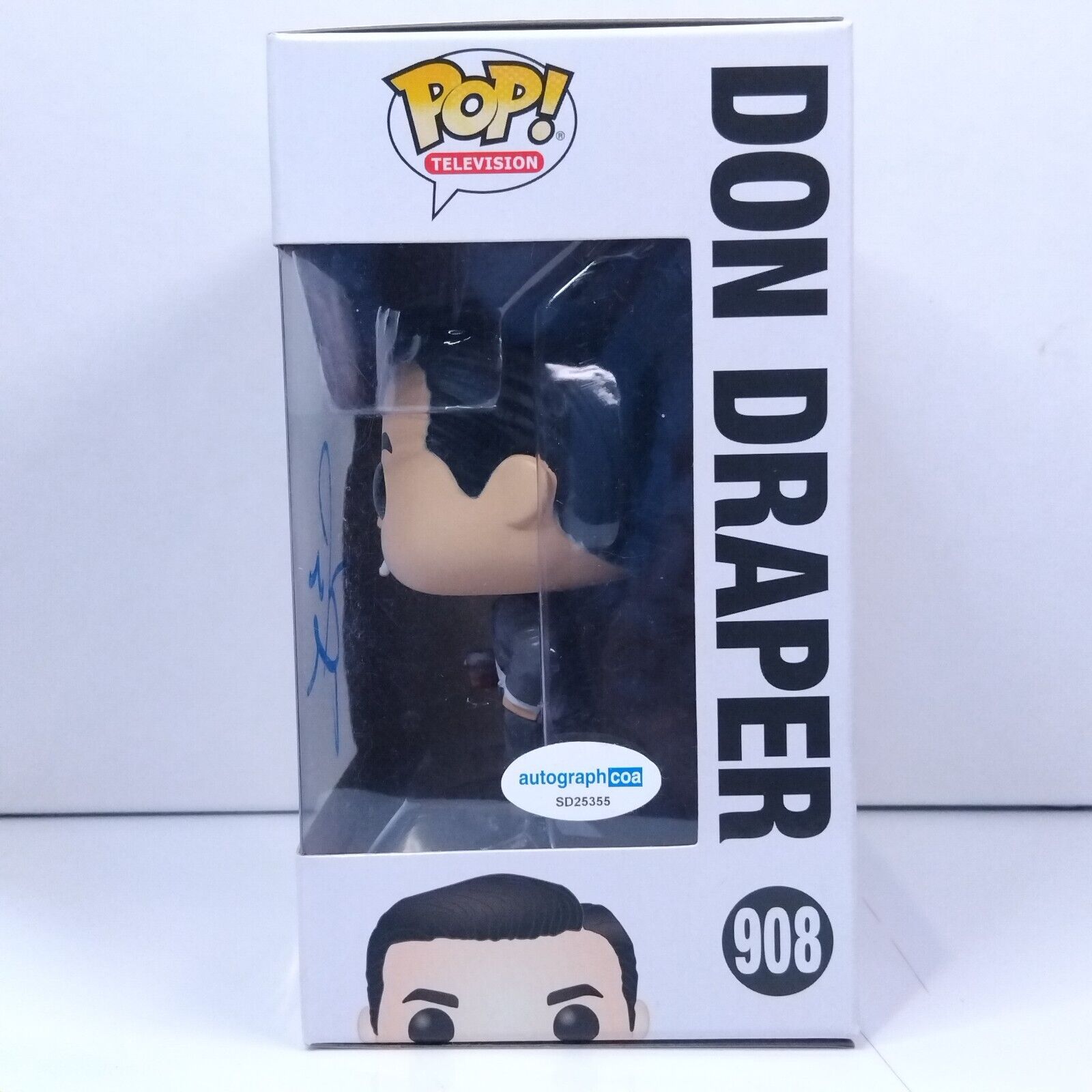 Funko Pop! TV Mad Men Don Draper Signed Jon Hamm COA #908 WS