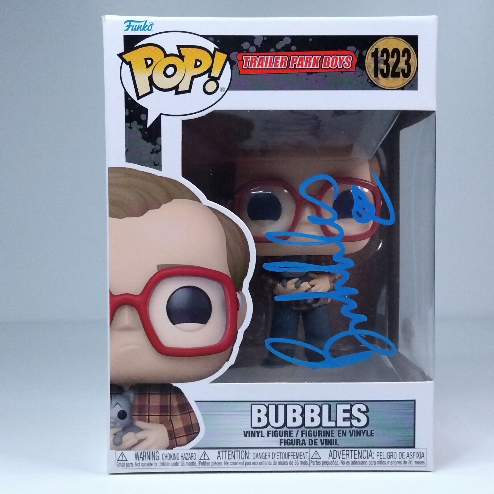 Funko Pop! TV Trailer Park Boys Bubbles Signed Mike Smith COA #1323 WS