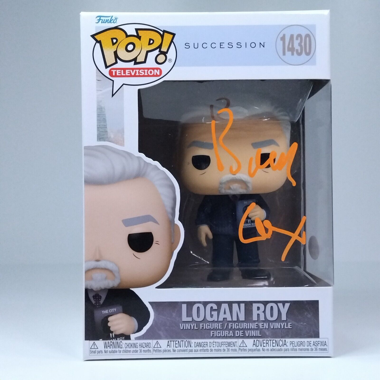 Funko Pop! TV Succession Logan Roy Signed Brian Cox COA #1430 WS