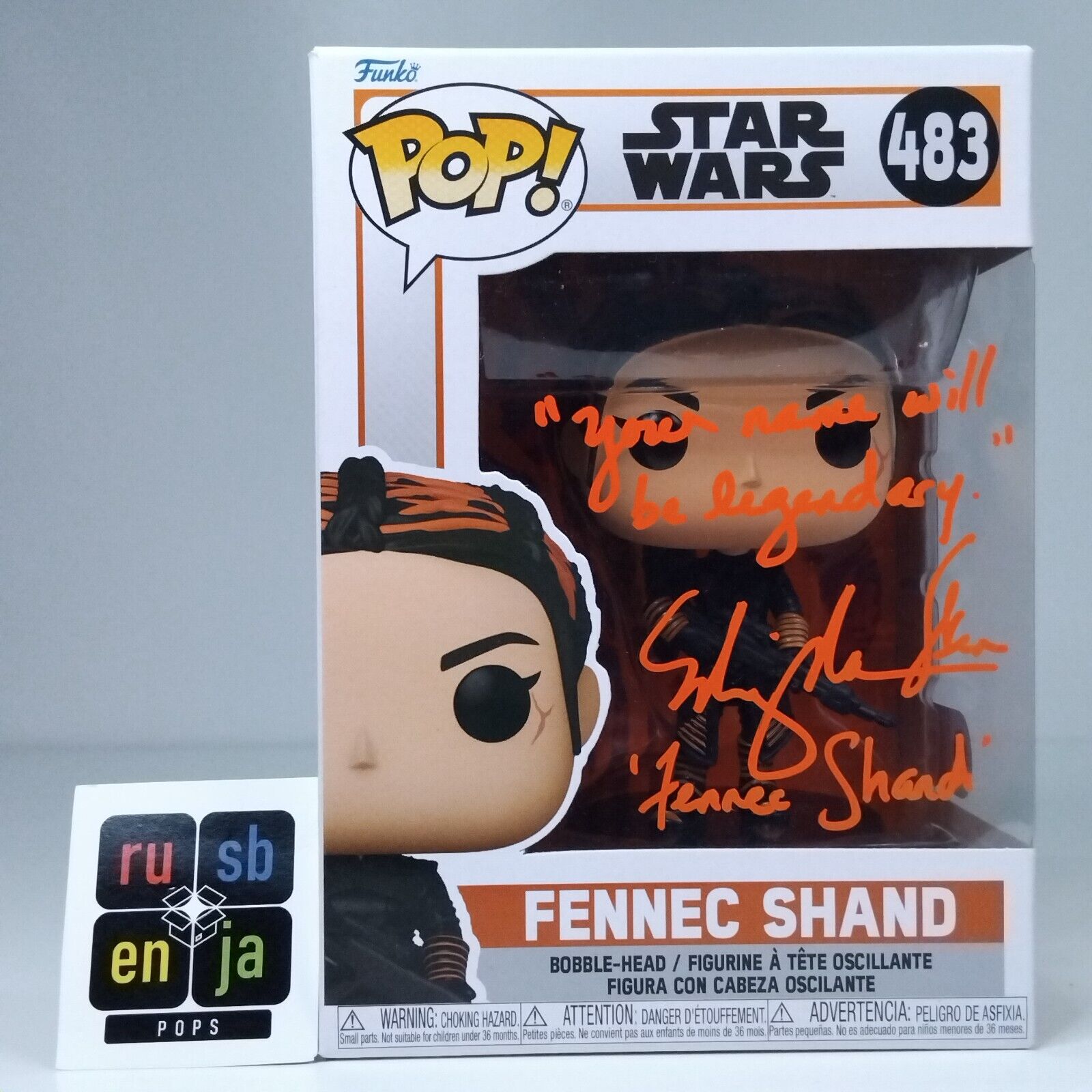 Funko Pop! The Mandalorian Fennec Shand Signed Ming-Na Wen COA & Quote #483