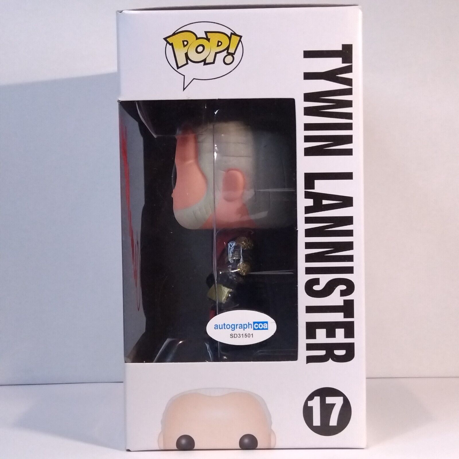 Funko Pop! TV Game of Thrones Tywin Lannister Signed Charles Dance COA #17 WS