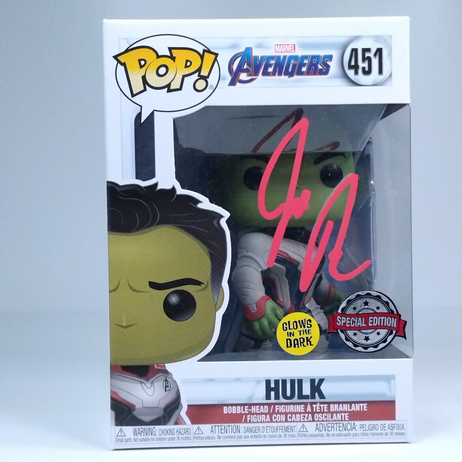 Funko Pop! Marvel Avengers Hulk Signed Joe Russo Director COA #451 WS