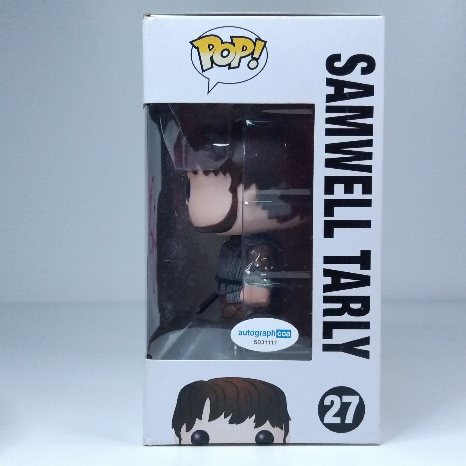 Funko Pop! TV Game of Thrones Samwell Tarly Signed John Bradley COA #27 WS