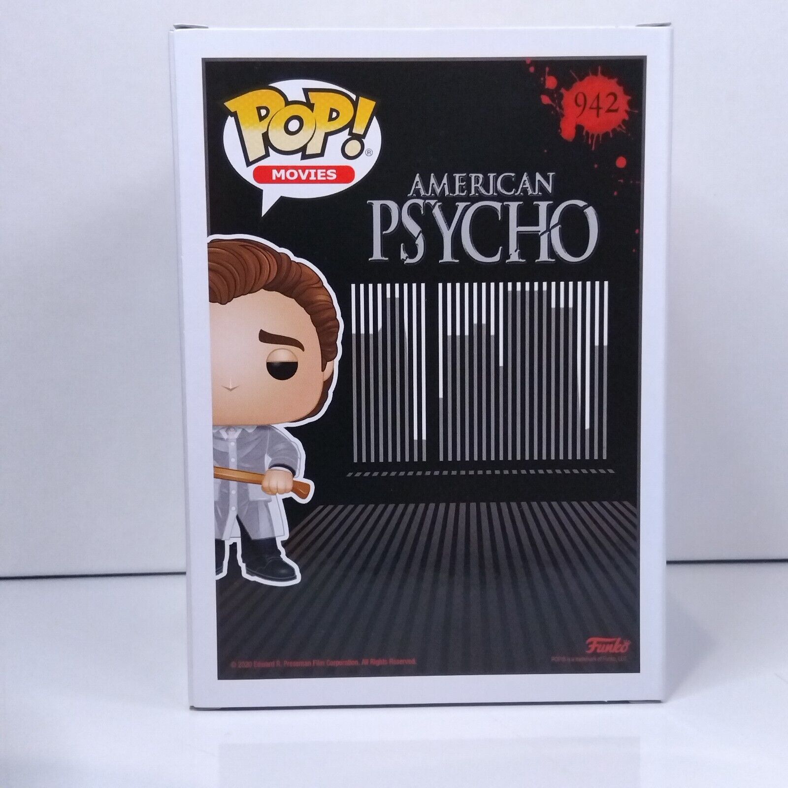 Funko Pop! Movies American Psycho Patrick Bateman Signed Christian Bale #942 WS