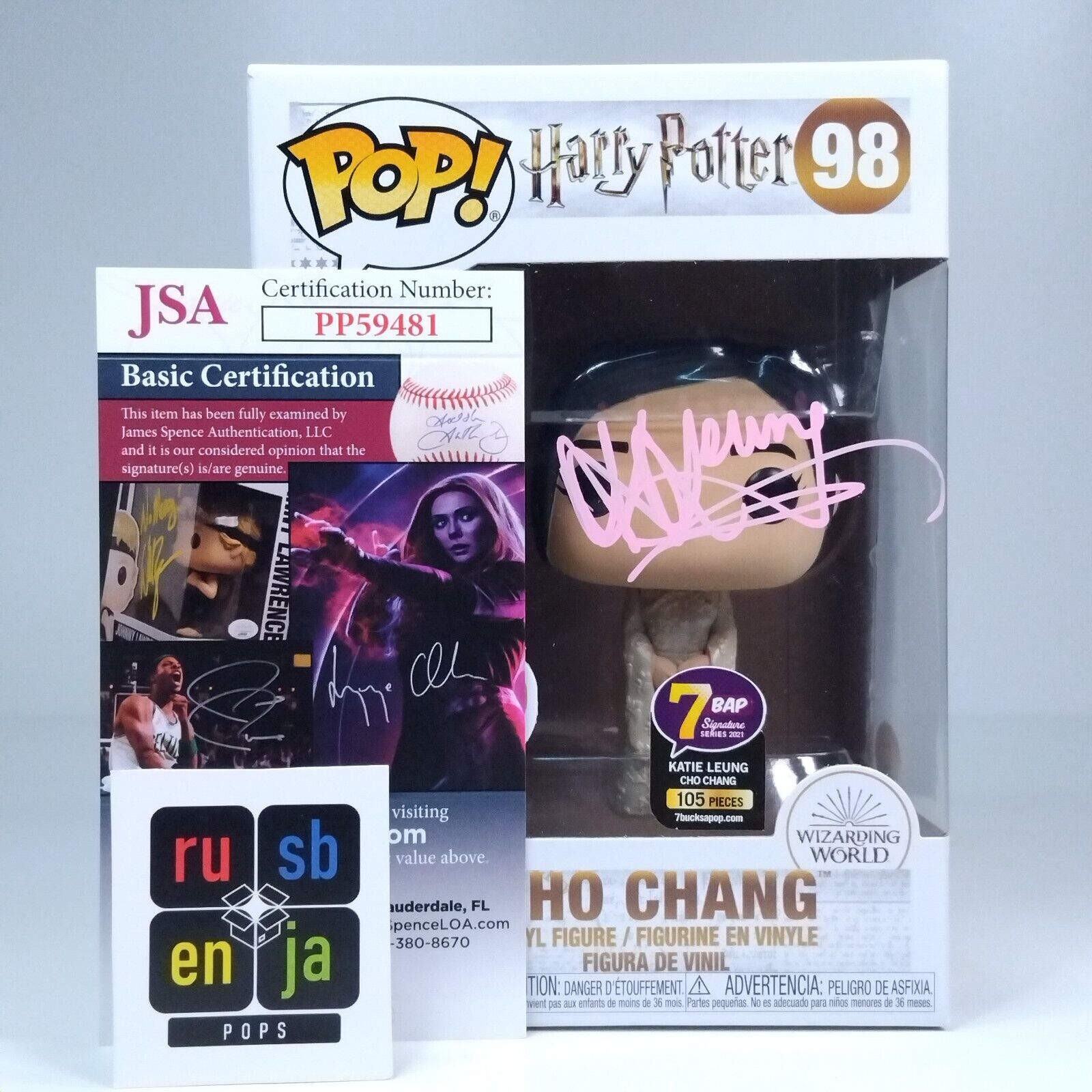 Funko Pop! Harry Potter Cho Chang Signed Katie Leung 7BAP COA #98