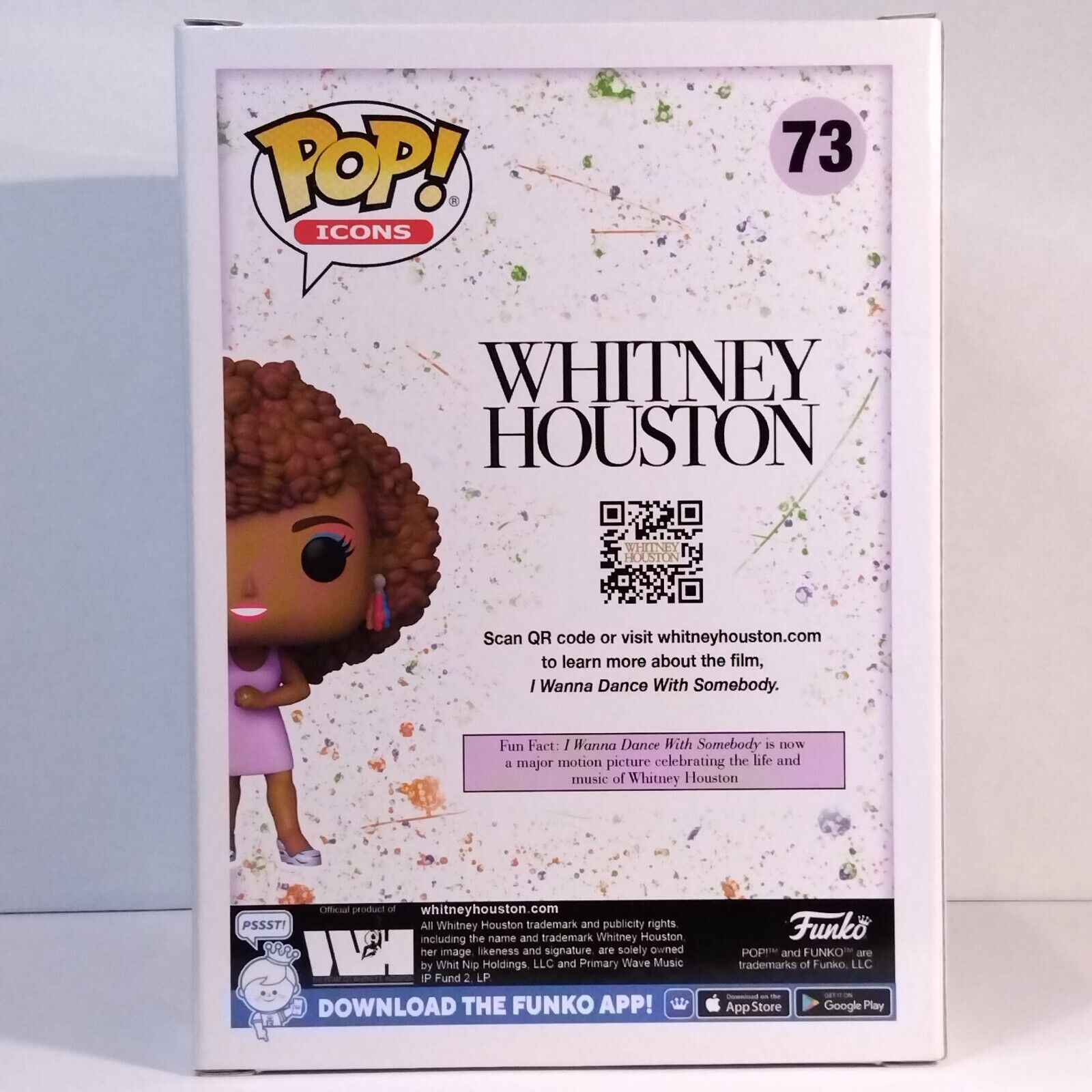 Funko Pop! Rocks Music Icons Whitney Houston Signed Naomi Ackie COA #73 WS