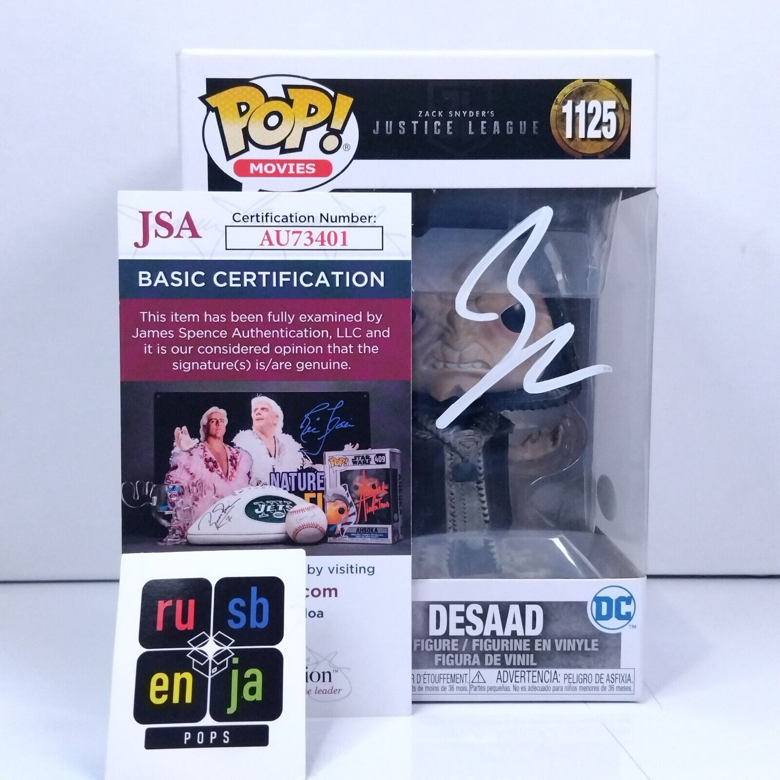 Funko Pop! DC Heroes Justice League Desaad Signed Zack Snyder COA #1125 WS