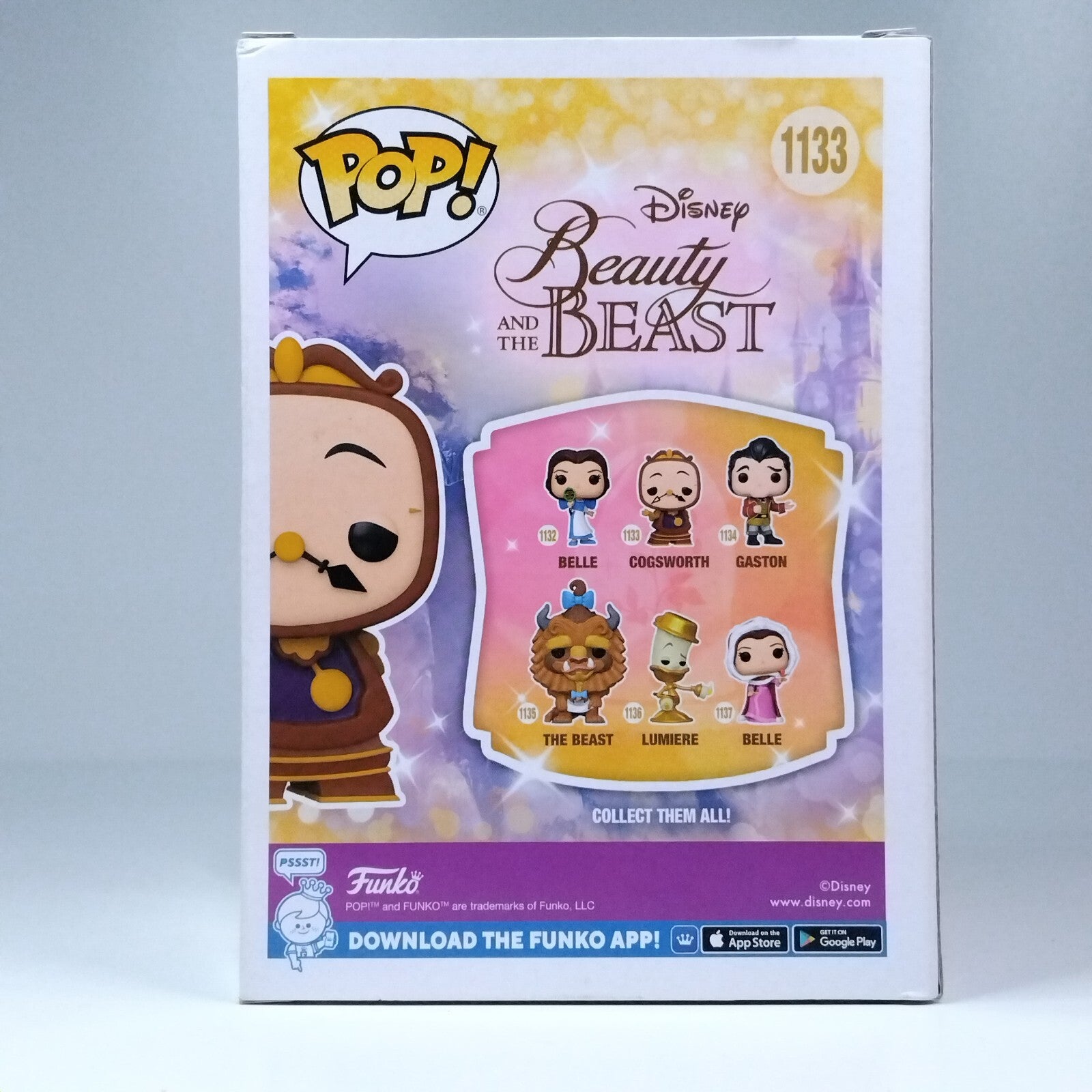 Funko Pop! Disney Beauty and the Beast Cogsworth #1133