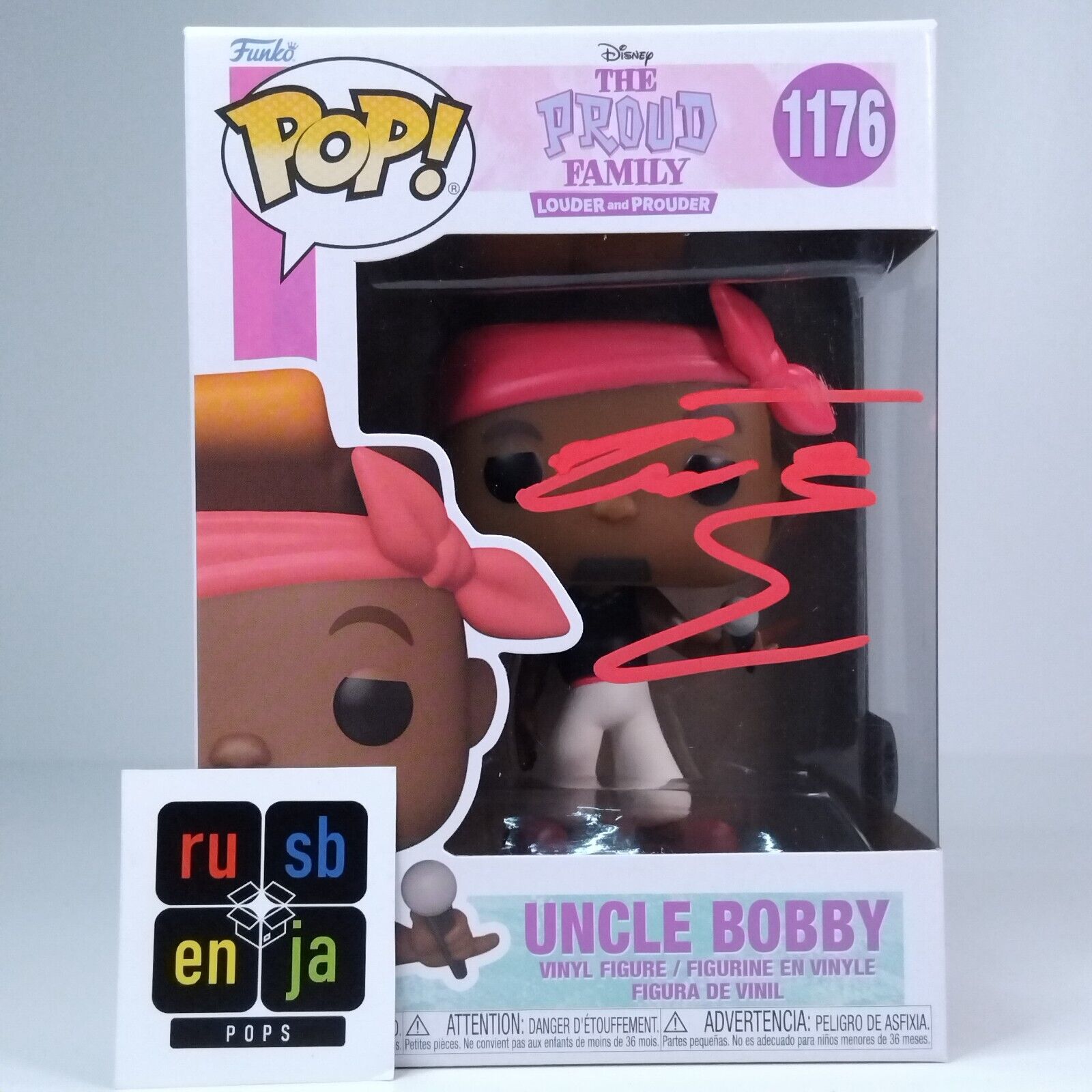 Funko Pop! Disney Proud Family Uncle Bobby Signed Cedric Entertainer #1176 WS