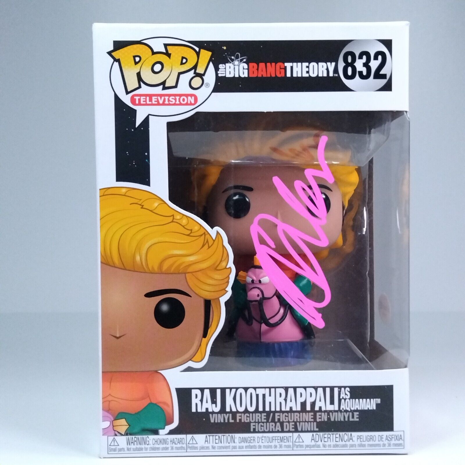 Funko Pop! TV The Big Bang Theory Raj Koothrappali Signed COA #832 WS