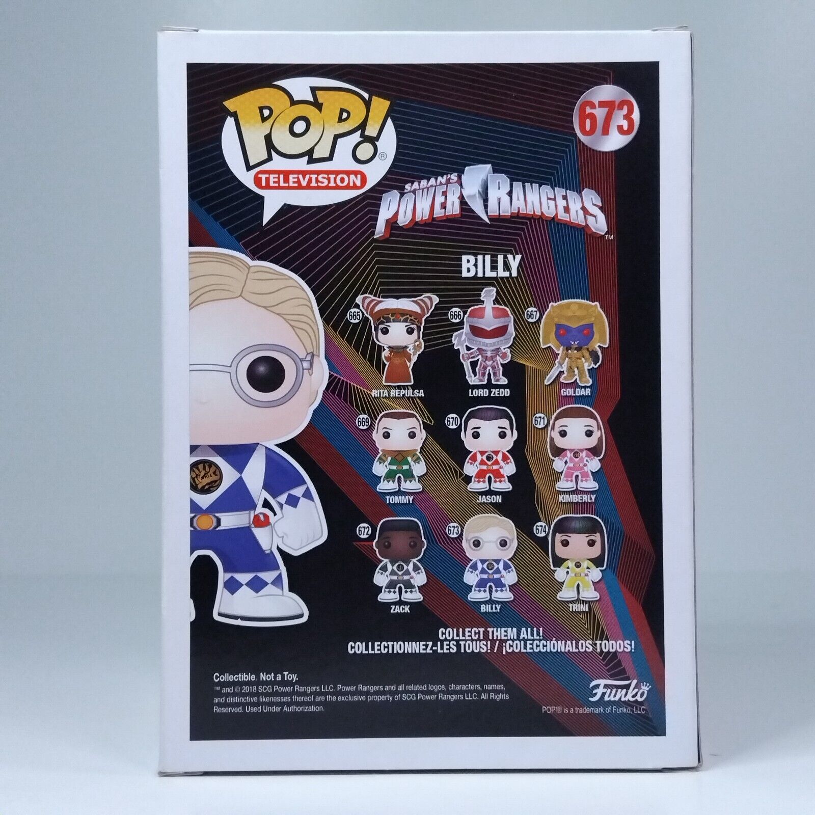 Funko Pop! TV Retro Power Rangers Billy Signed w/Quote David Yost COA #673