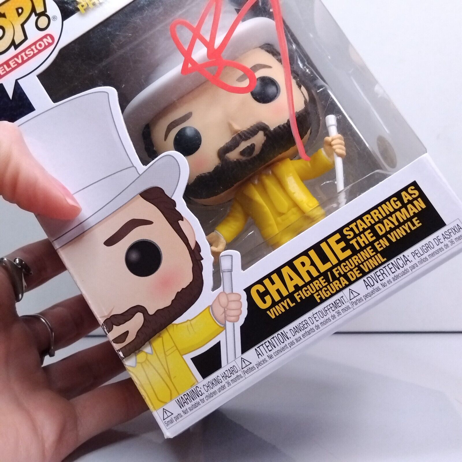 Funko Pop! TV Always Sunny Philadelphia Charlie Signed Charlie Day COA #1054 WS