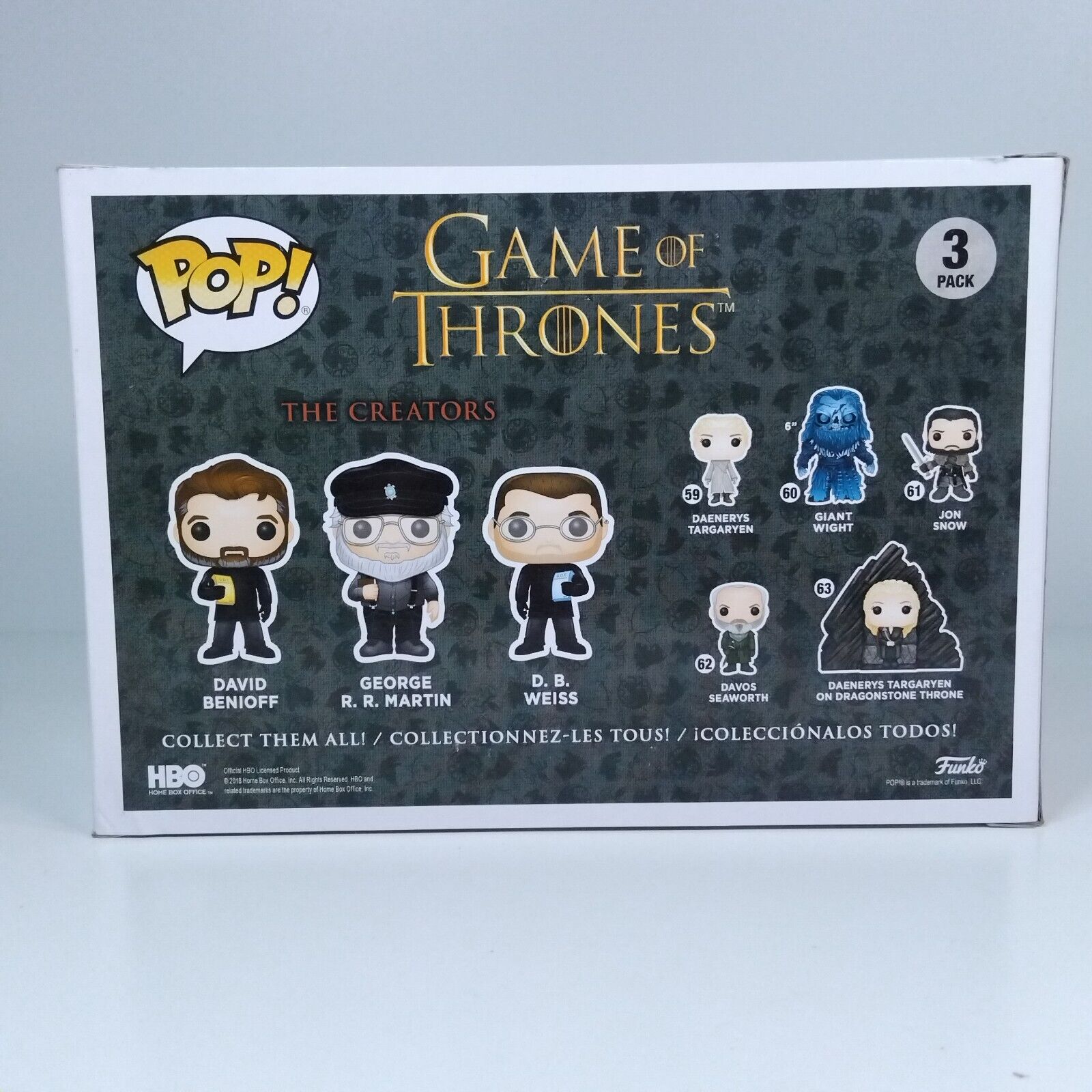 Funko Pop! TV Game of Thrones The Creators Exclusive 3 Pack