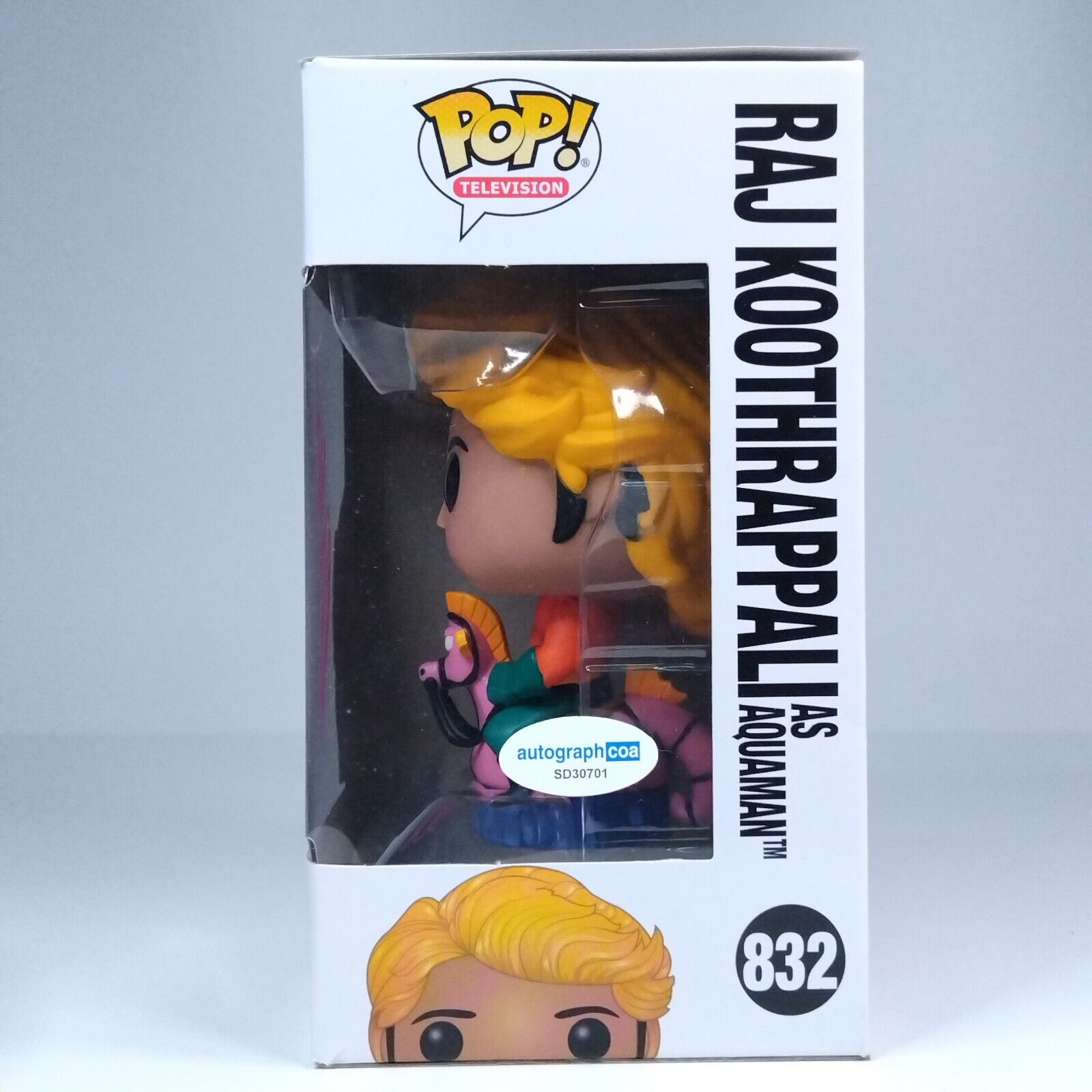 Funko Pop! TV The Big Bang Theory Raj Koothrappali Signed COA #832 WS