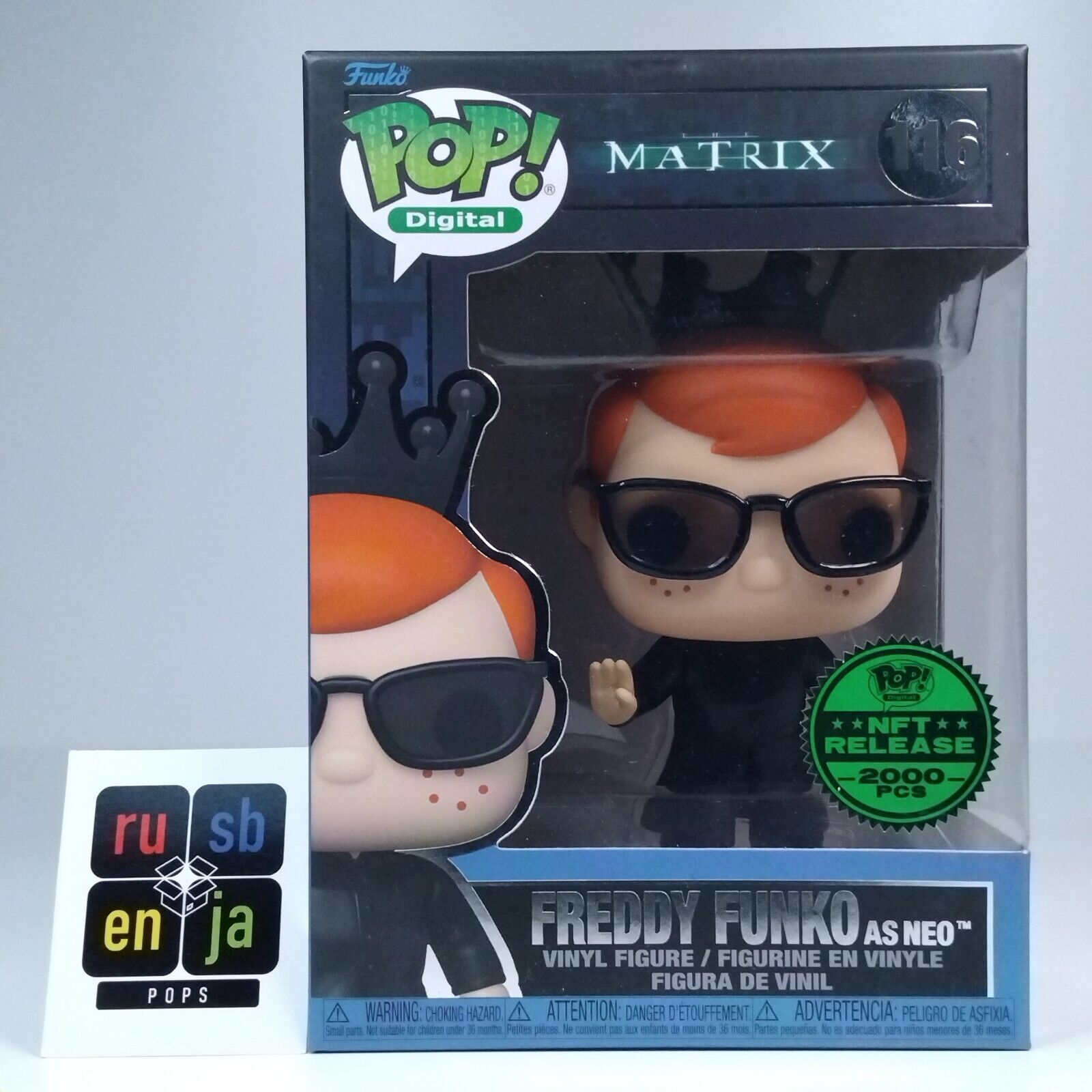 Funko Pop! Digital Movies The Matrix Freddy Funko as Neo 2,000 Pcs #116