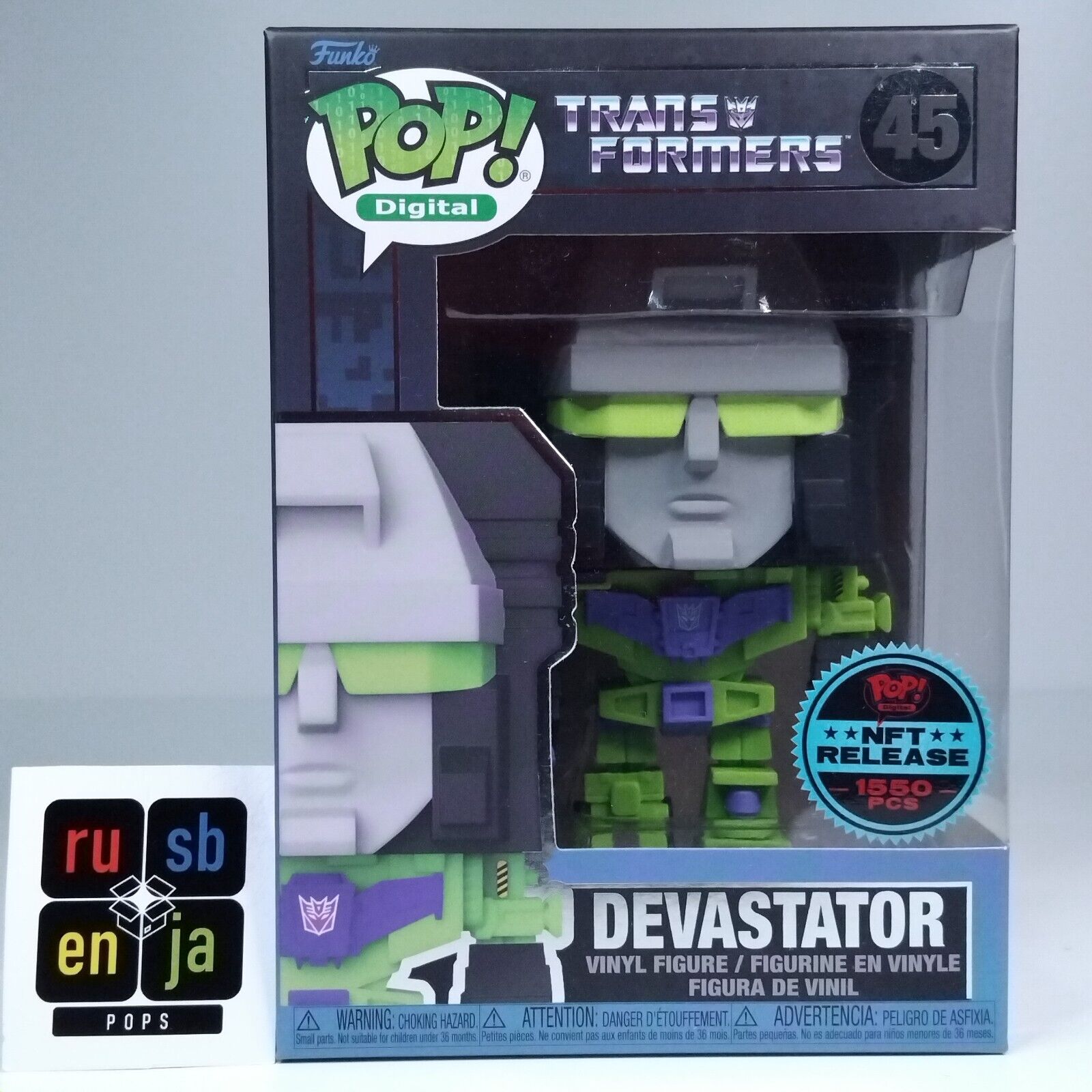 Funko Pop! Digital Retro Toys Transformers Devastator 1,550 Pcs #45